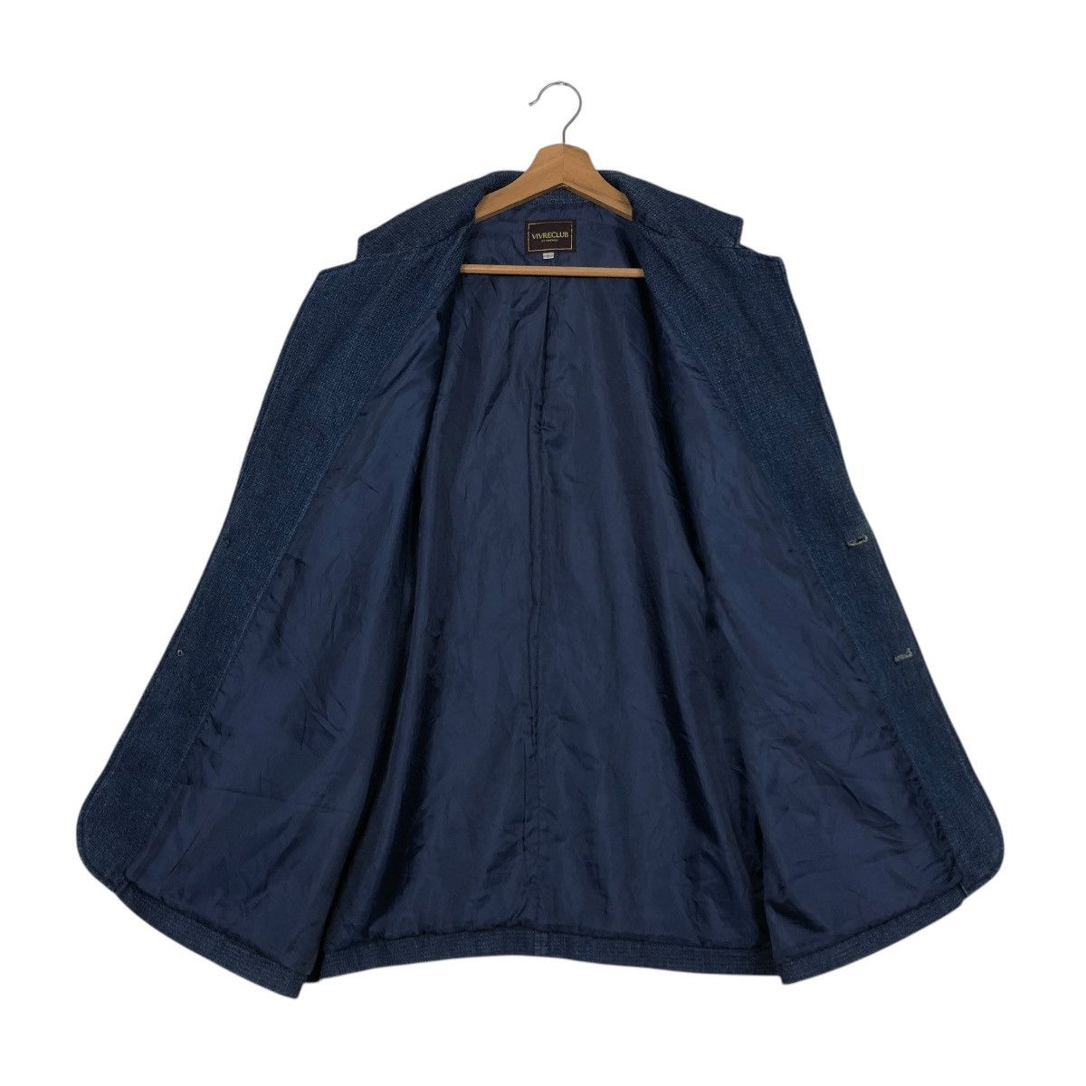Indigo 🔥VINTAGE DENIM WORKER JACKET INDIGO VIVRECLUB ISSEY MIYAKE Size US L / EU 52-54 / 3 - 15 Thumbnail