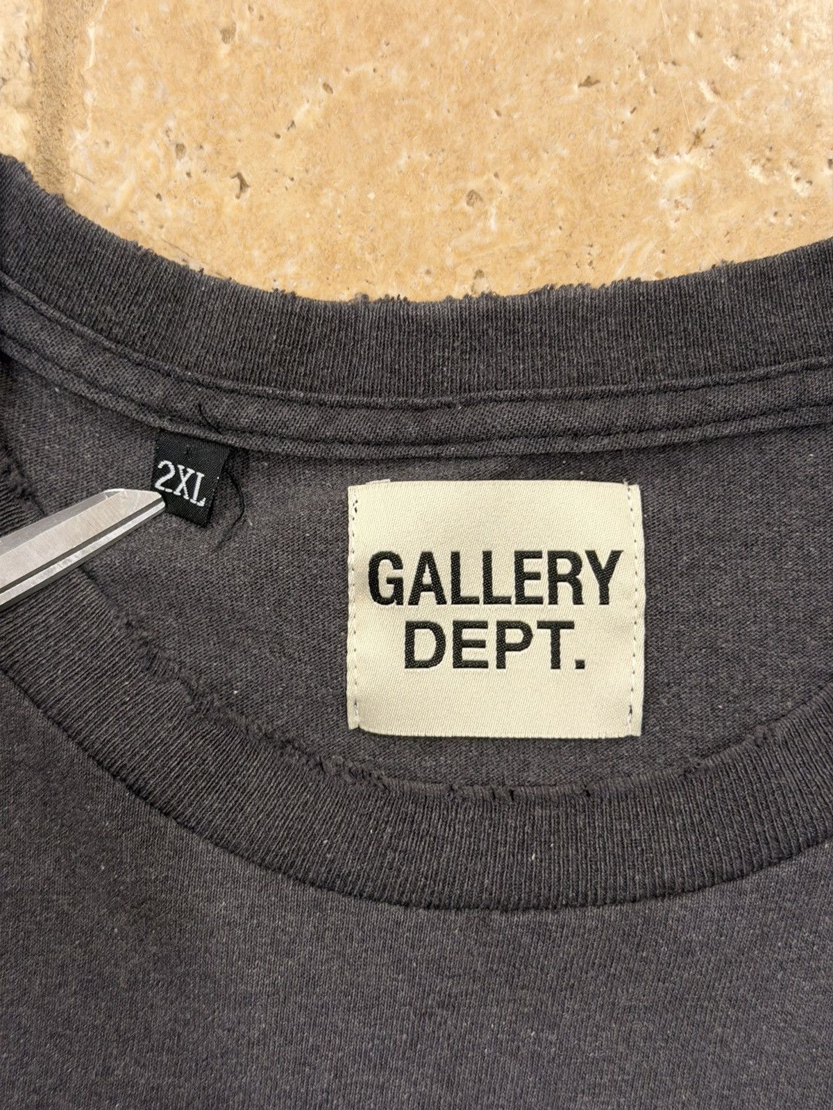 Gallery Dept. Gallery Dept Vintage Blank Wash Dust Black Distress T-Shirt Size US XXL / EU 58 / 5 - 8 Thumbnail