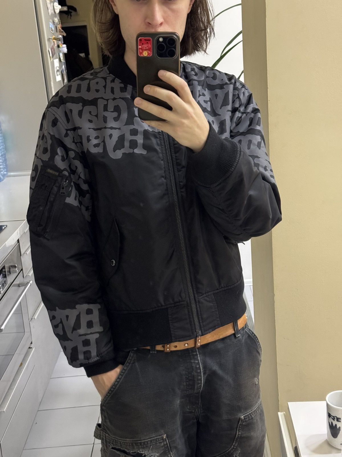 Hysteric Glamour Hysteric Glamour Typewriter Logo Bomber Jacket(Black/M) Size US M / EU 48-50 / 2 - 5 Thumbnail