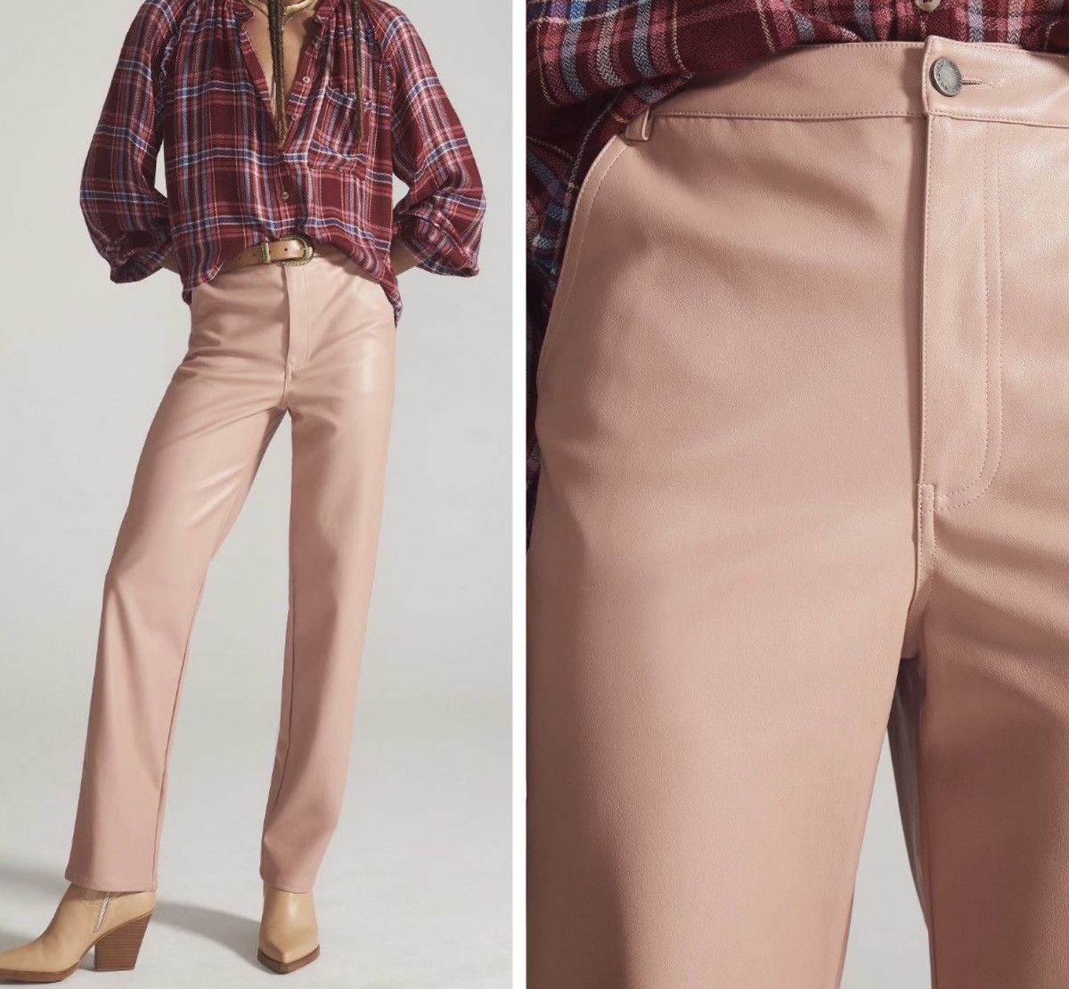 Anthropologie En Saison Lana Faux Leather Trousers, Size XS