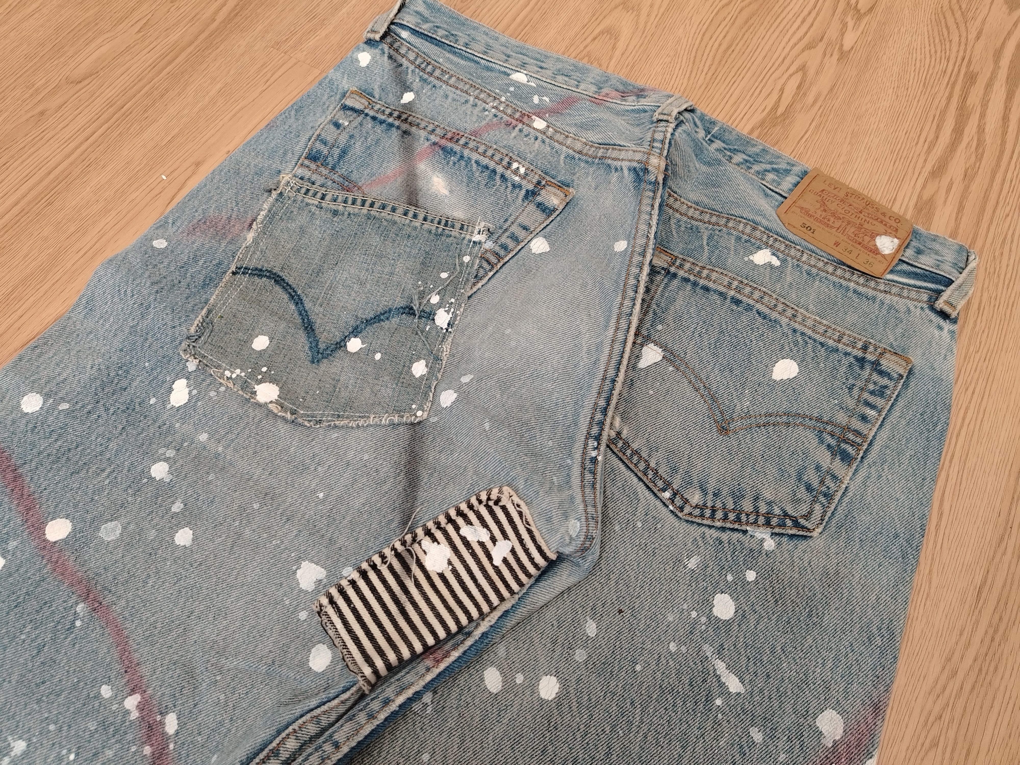 Levi's Levis 501 Jeans Vintage ARTWORK Size US 33 - 14 Thumbnail