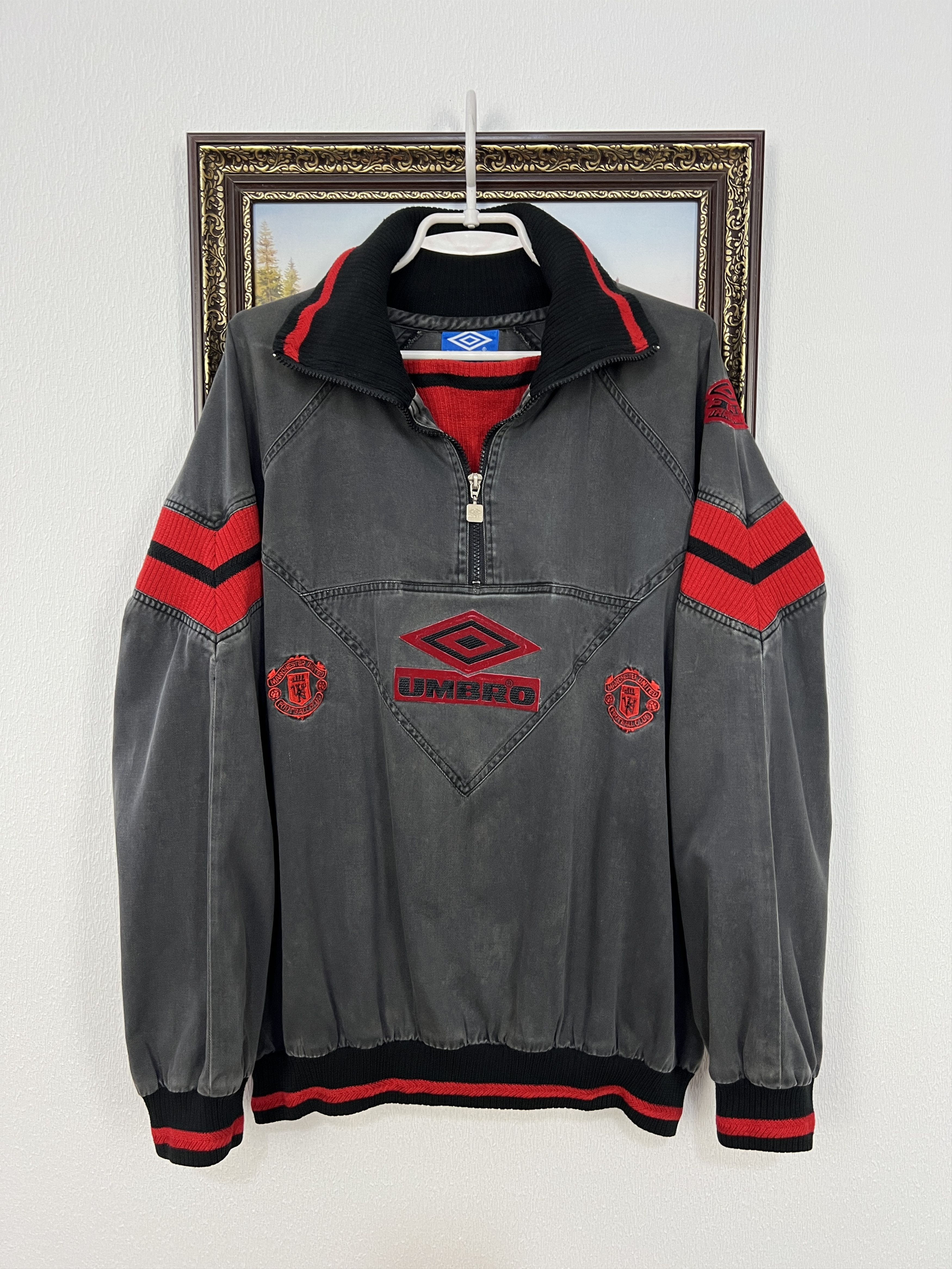 Umbro Vintage 1994-95 Manchester United Umbro Drill Top Blokecore