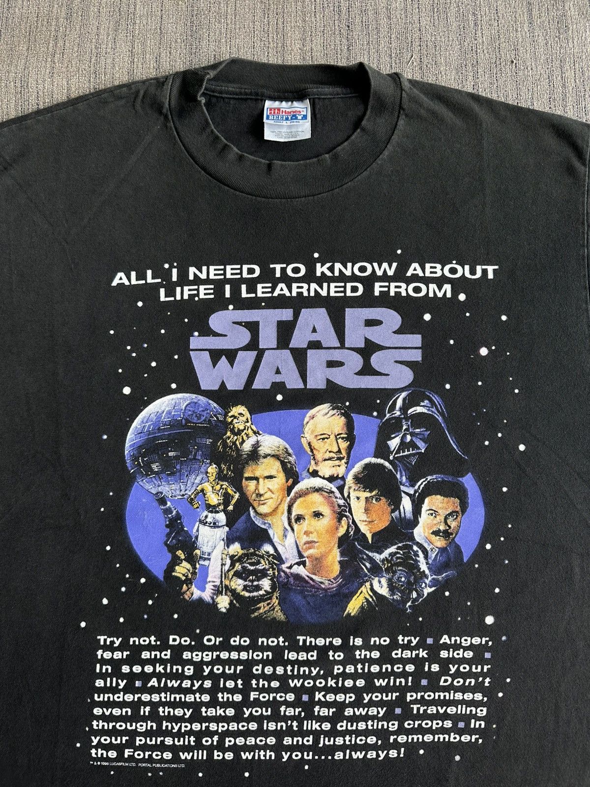 Star Wars Vintage 90’s Star Wars All i need to Know about Life promo Size US L / EU 52-54 / 3 - 1 Thumbnail