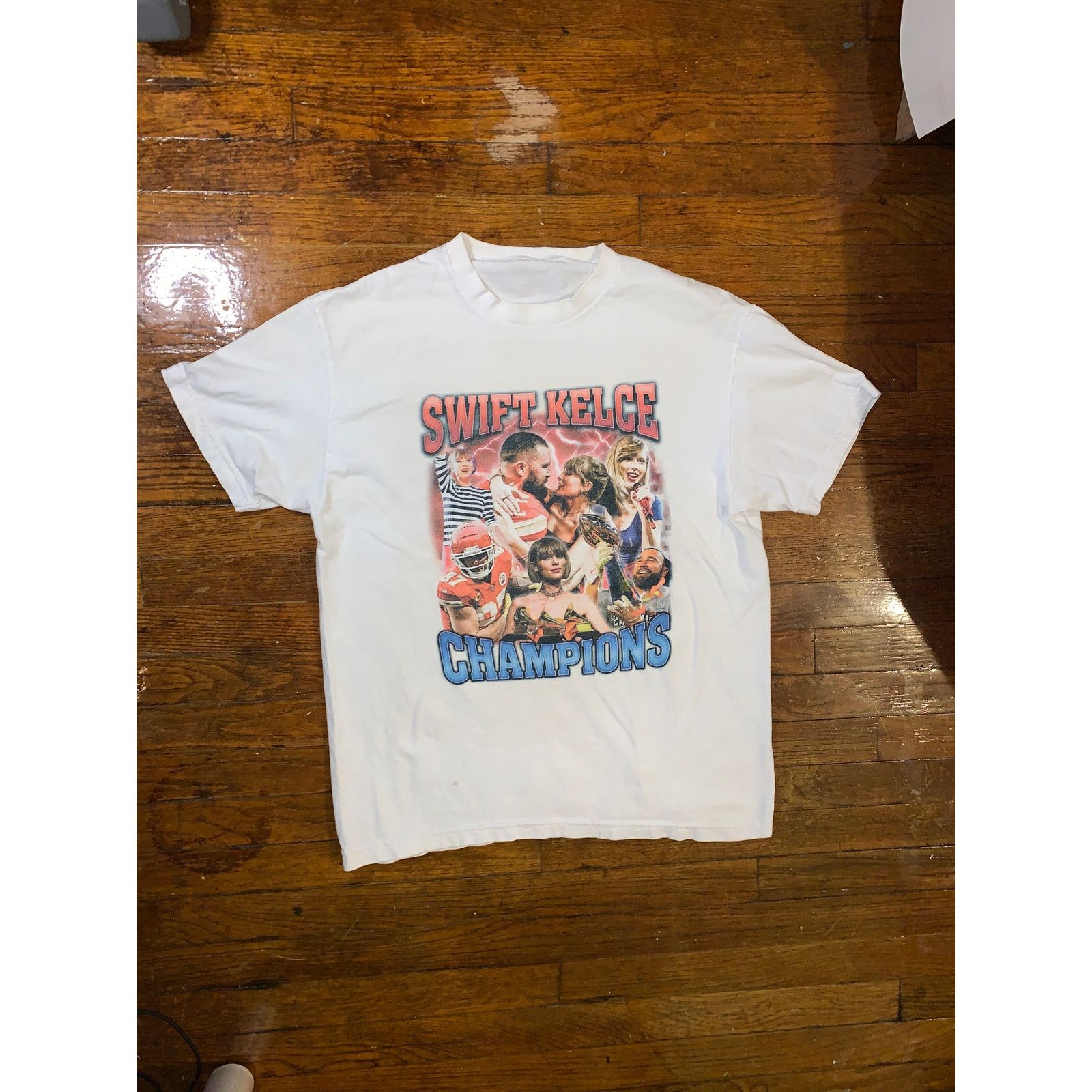 Other Taylor Swift Travis Kelce Champions Rap Tee White M 2024 Size US L / EU 52-54 / 3 - 3 Thumbnail