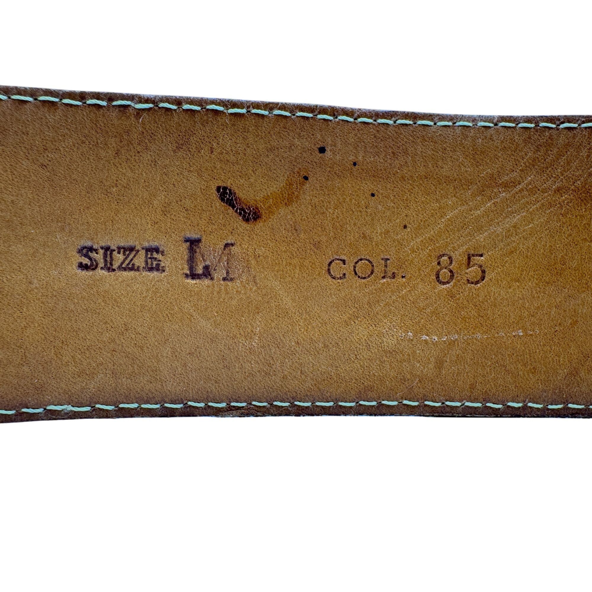 Vintage Leather Tan Camel Brown Belt Spain Womens Vintage Size L Size ONE SIZE - 10 Thumbnail