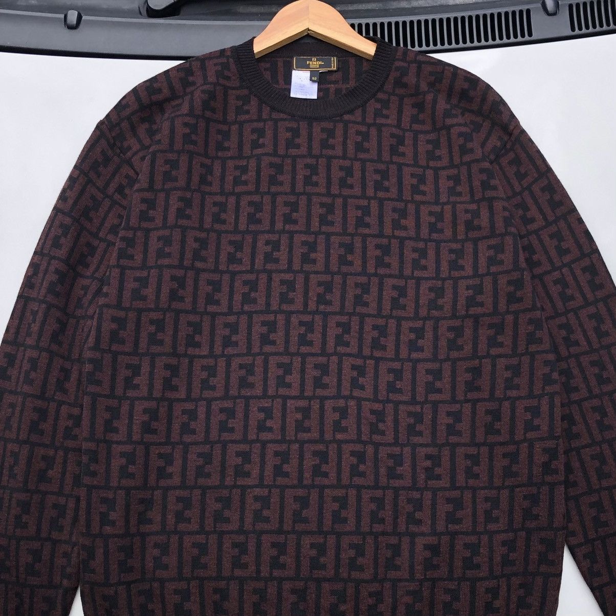 Fendi Fendi Monogram Pura Lana Woolmark Pullover Sweatshirt Size US L / EU 52-54 / 3 - 4 Thumbnail