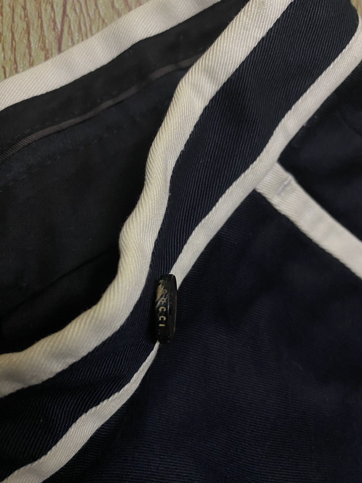 Gucci Rare Design Vintage Brand Gucci Navy Blue Casual Pants 1990s Size US 29 - 7 Thumbnail