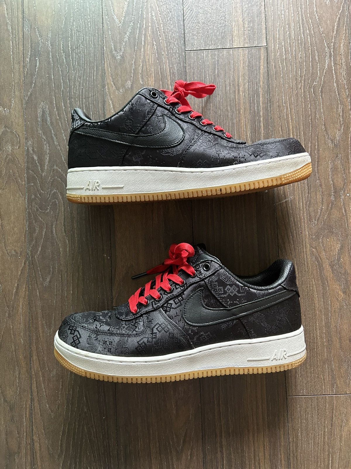 image of Nike Air Force 1 Low Fragment Clot Shoes in Black, Men's (Size 10)