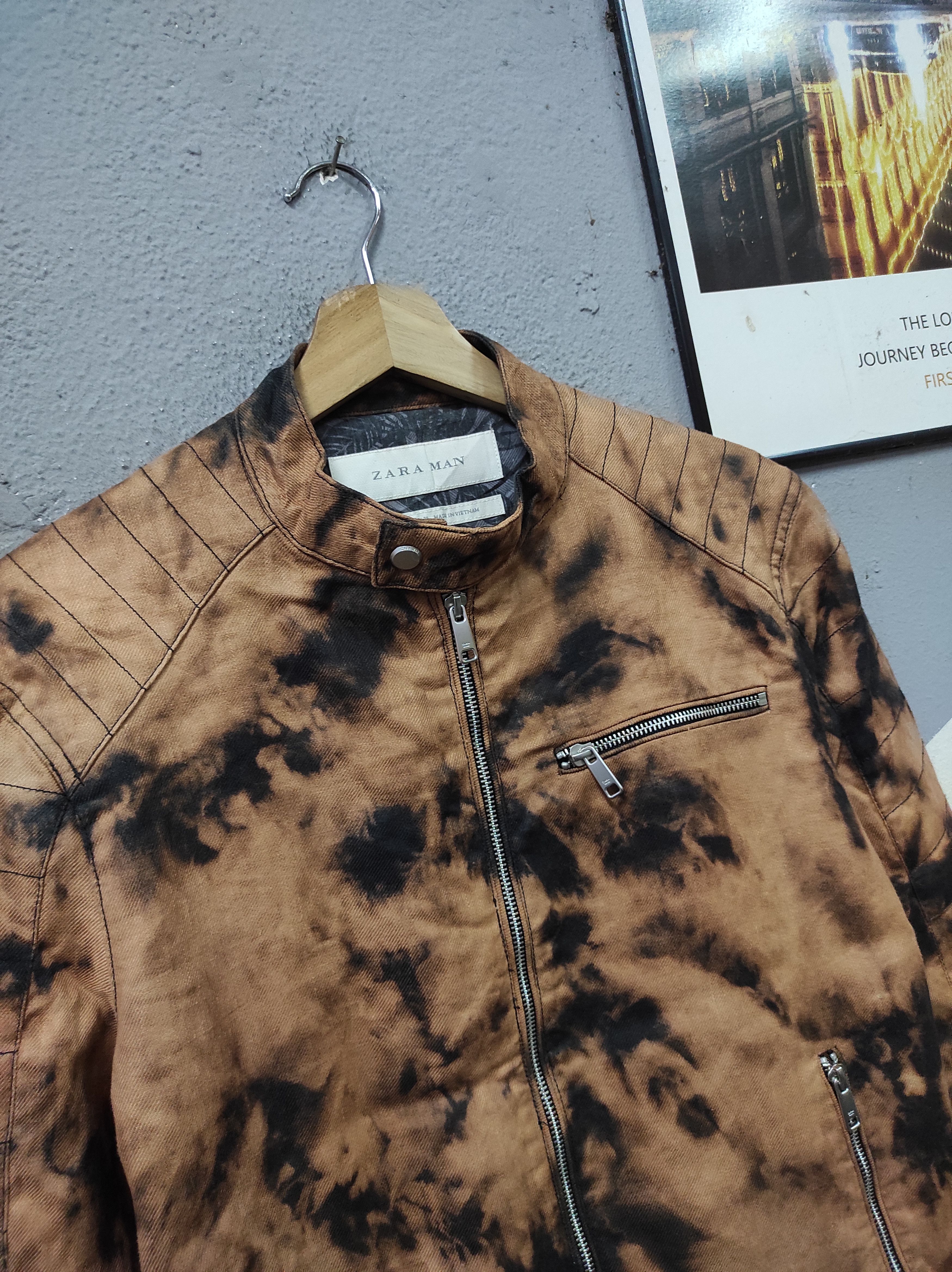 Zara ZARA MAN BIKE JACKET TIE DYE Size US S / EU 44-46 / 1 - 3 Thumbnail