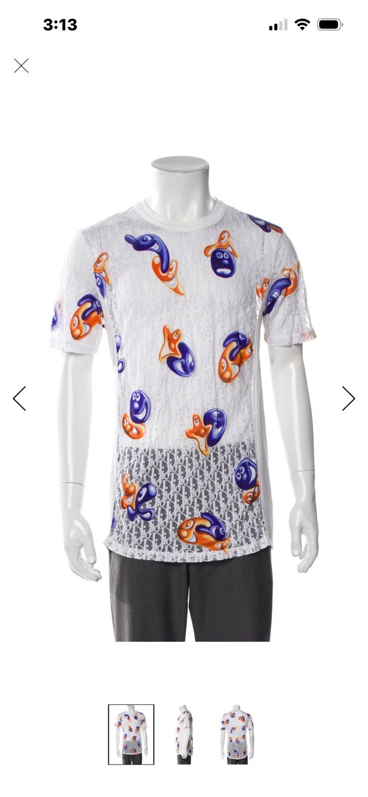 Dior Dior silk fishnet logo T-shirt Size US L / EU 52-54 / 3 - 7 Thumbnail