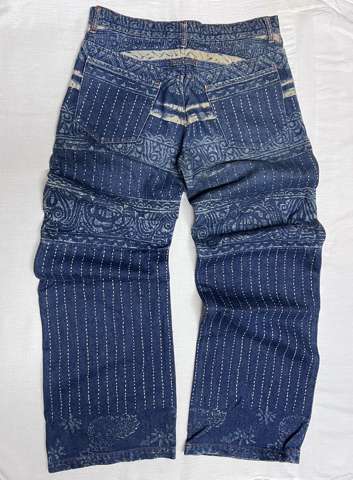 Jean Paul Gaultier 🔥HOT DROPS🔥JEAN PAUL GAULTIER DENIM FULLPRINT Size US 32 / EU 48 - 12 Thumbnail