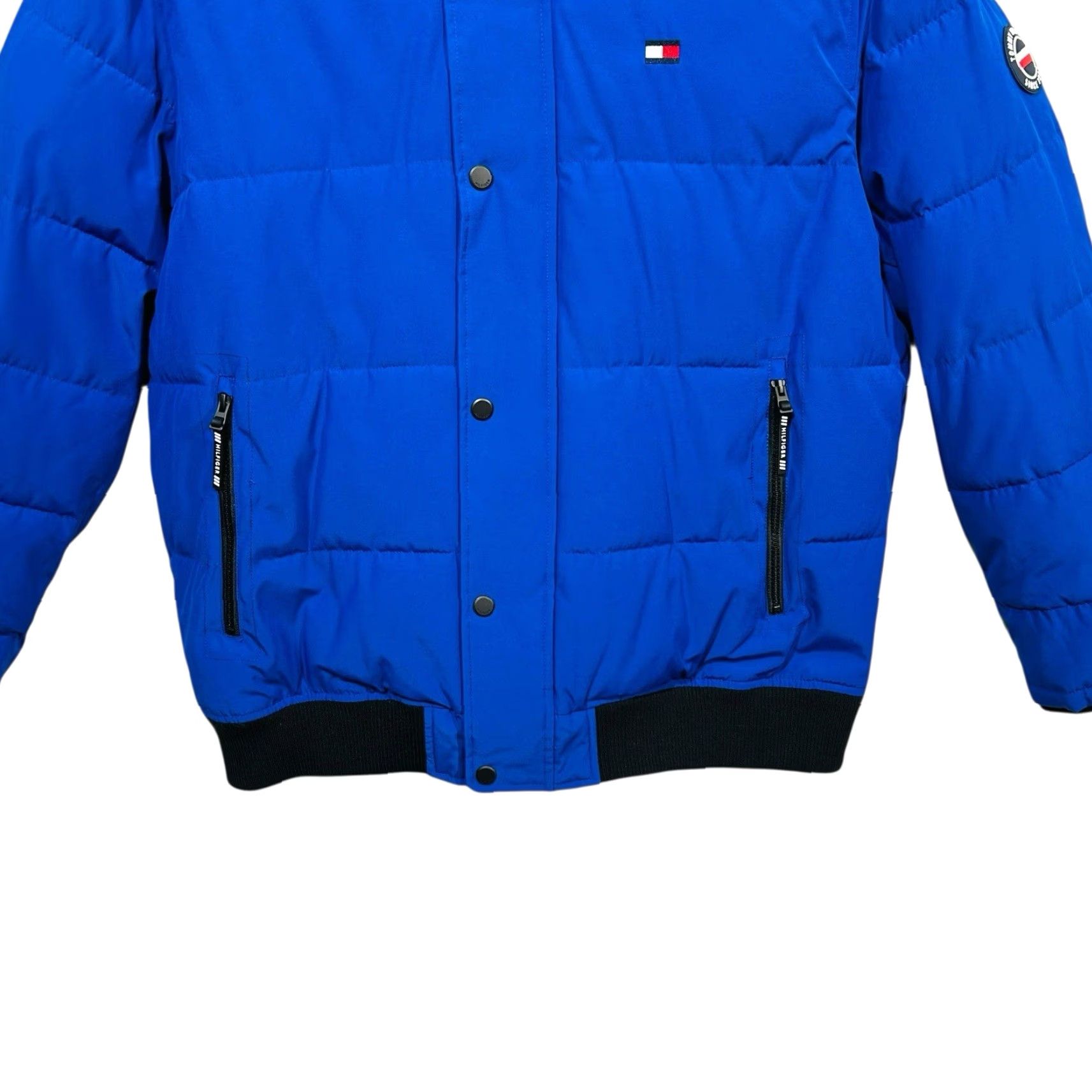 Tommy Hilfiger Tommy Hilfiger Mens Arctic Cloth Quilted Bomber Jacket XXL Atlantis Blue Size US XXL / EU 58 / 5 - 5 Thumbnail