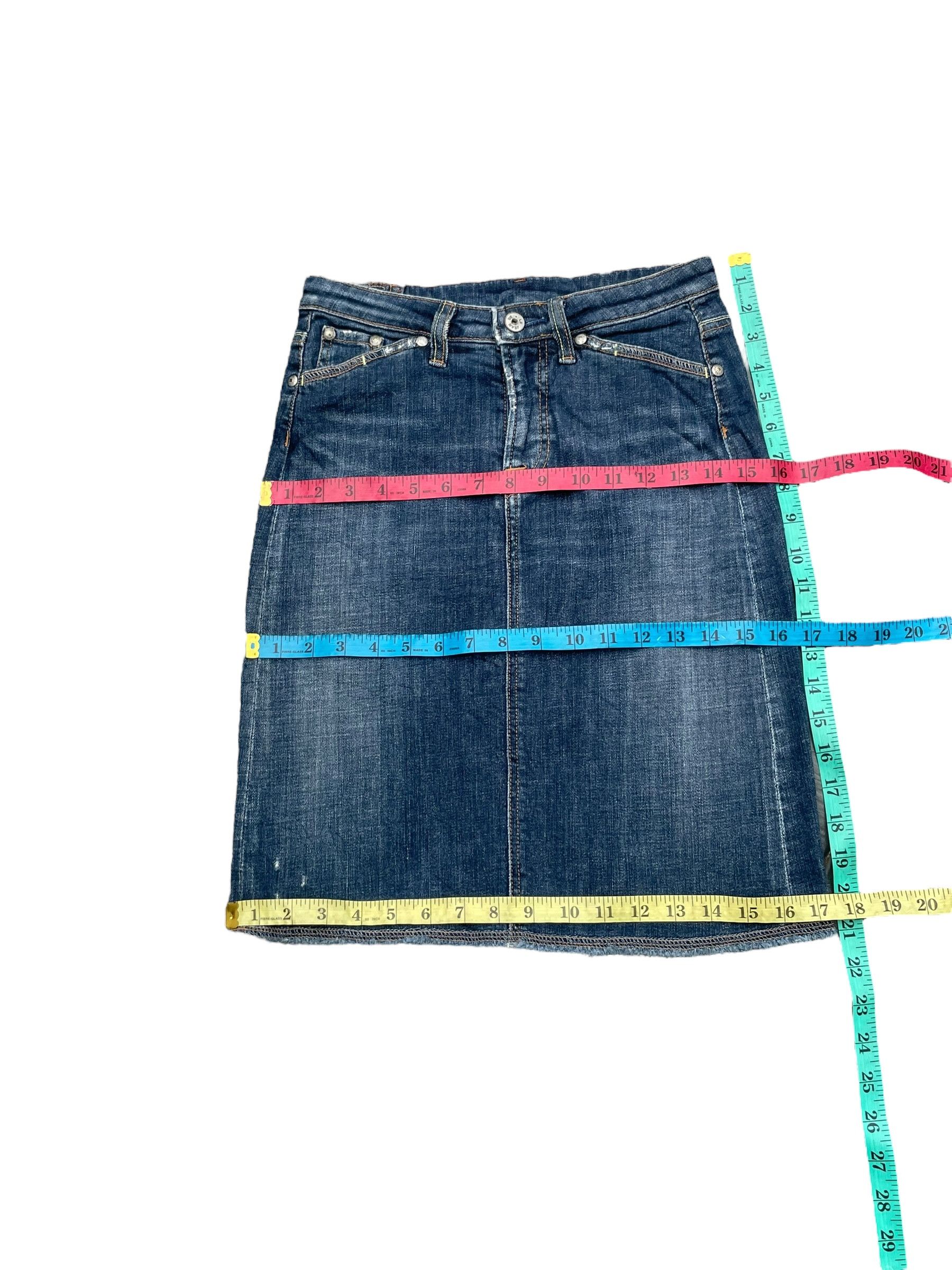 Marithe + Francois Girbaud Vintage Marithe Francois Girbaud Le Jean Denim Skirt Size 26" / US 2 / IT 38 - 17 Thumbnail