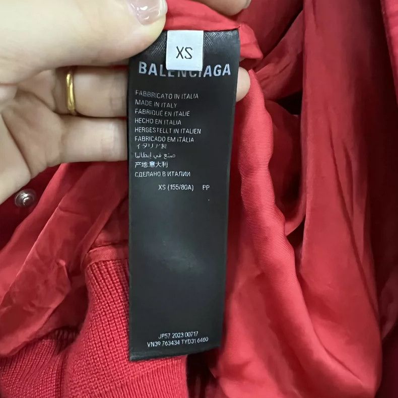 Balenciaga Balenciaga Red Embroidered Wave Logo Jacket Size US XS / EU 42 / 0 - 4 Thumbnail