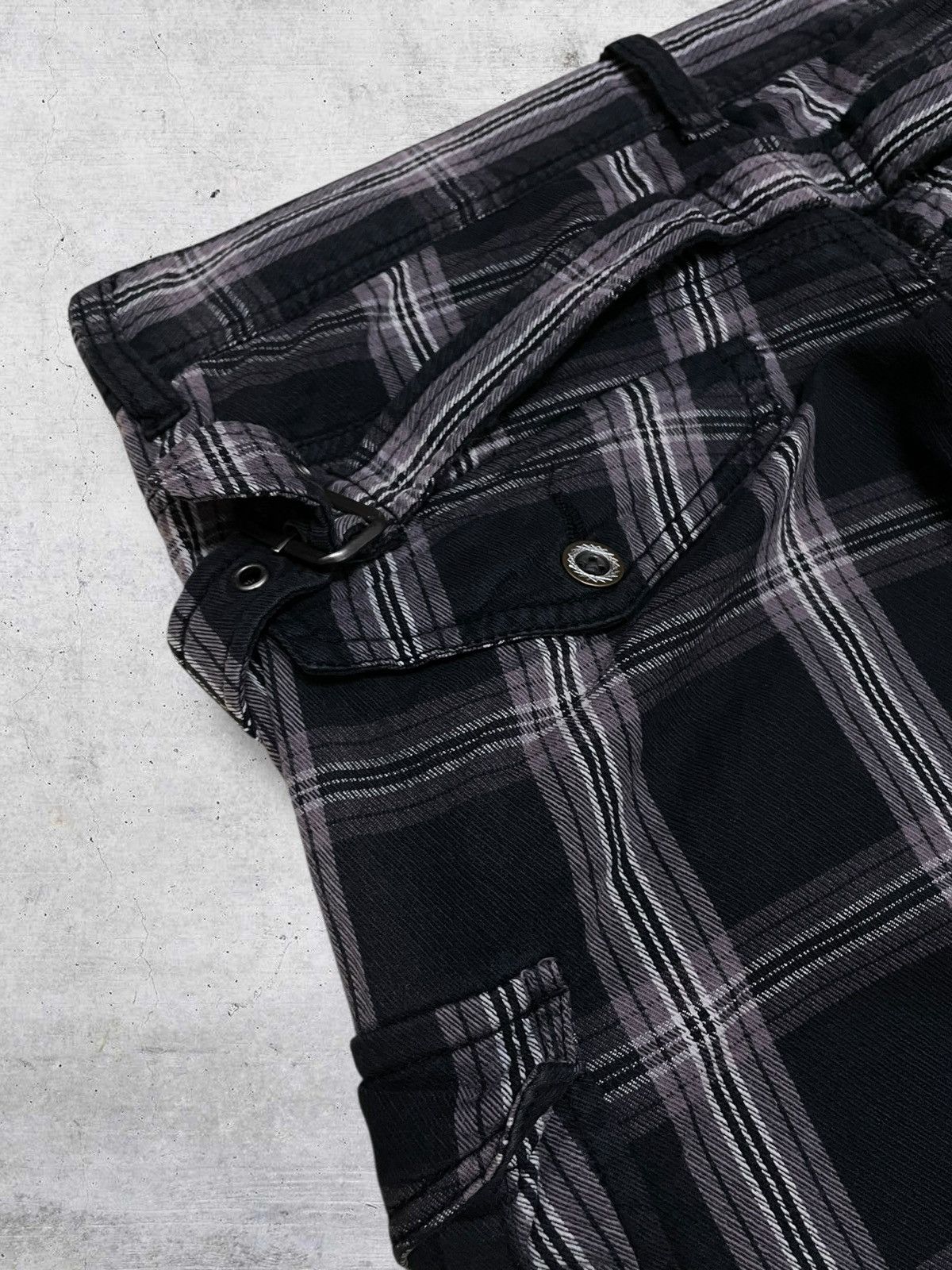 Japanese Brand VINTAGE DOUBLE FOCUS JAPAN DESIGNER 90S PUNK CHECKERED PANT Size US 29 - 16 Thumbnail