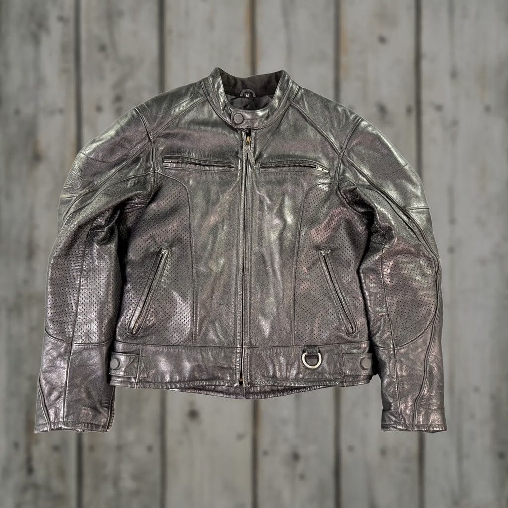 Harley Davidson Harley-Davidson Motorcycle Jacket Mens Medium Black Leather Perforated Paded Size US M / EU 48-50 / 2 - 1 Thumbnail