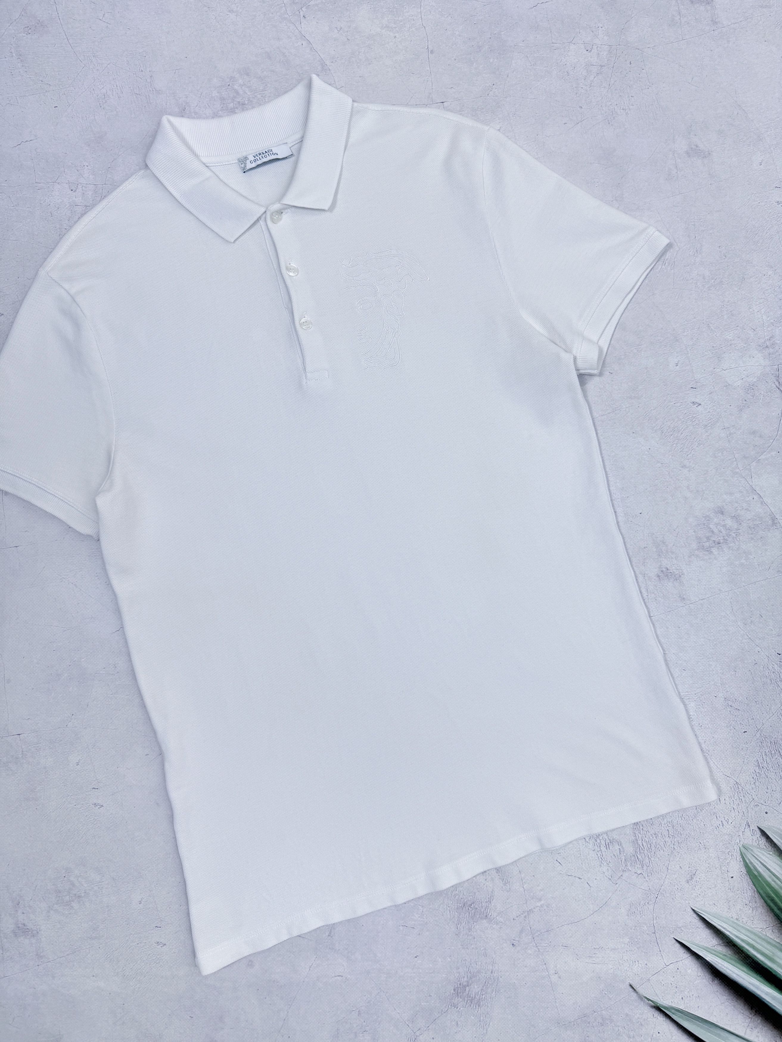 Versace Versace Collection Polo T-Shirt White & Medusa Chest Logo Size US M / EU 48-50 / 2 - 4 Thumbnail