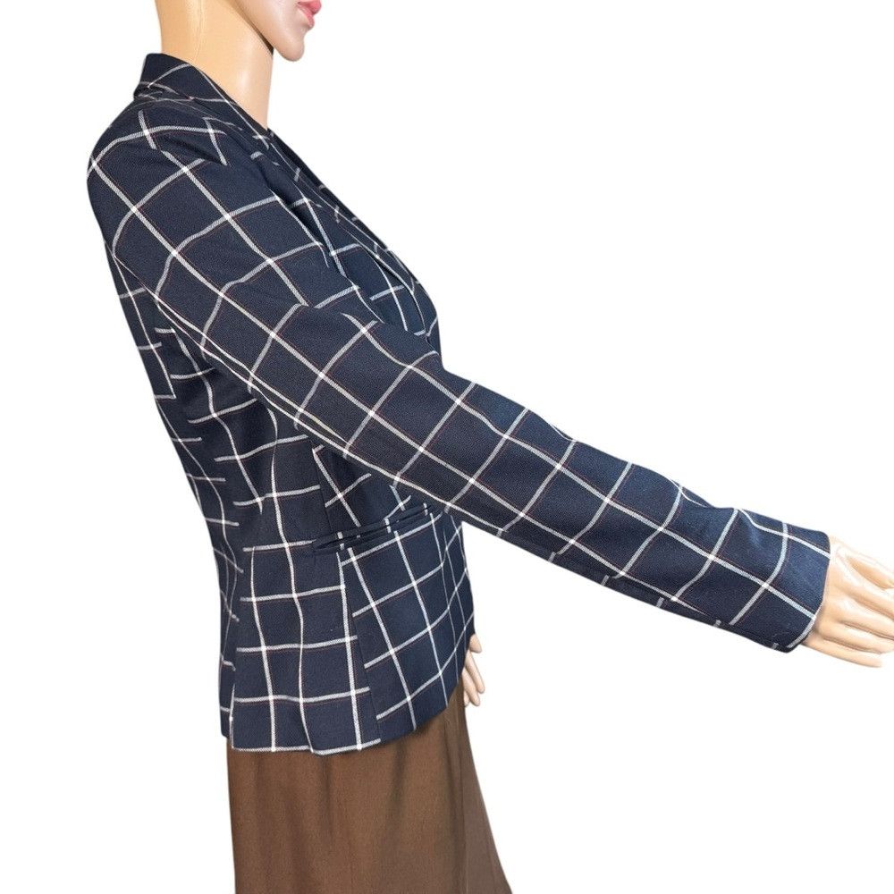 Other NWT New Etam Paris Navy Plaid Blazer Size S Size S / US 4 / IT 40 - 2 Thumbnail