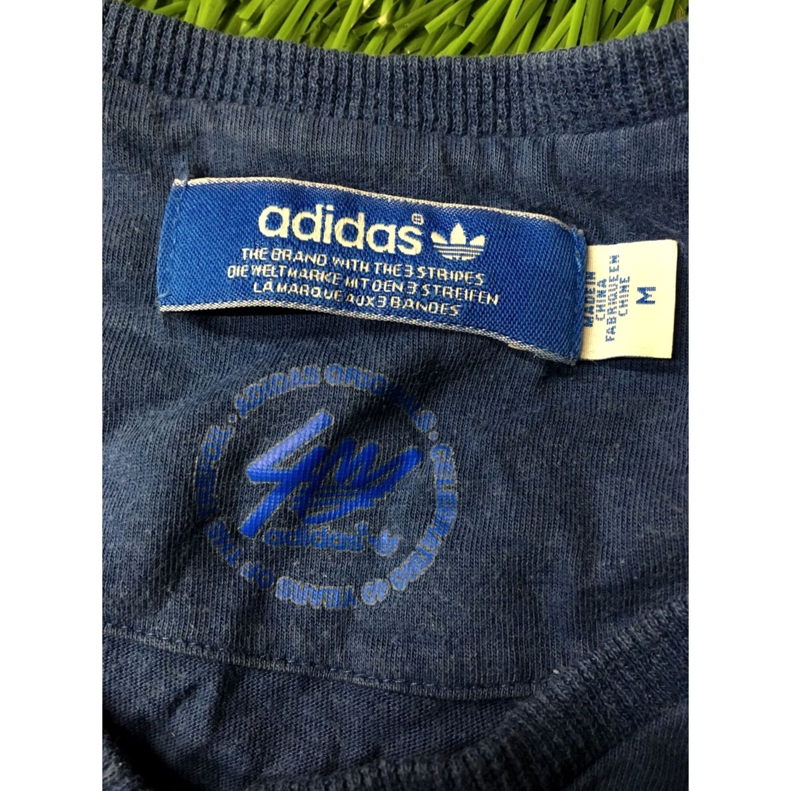 Adidas ADIDAS SY ORIGINAL 3 STRIPES MENS CASUAL SHIRT T-SHIRT TEE JERSEY TRIKOT SIZE M Navy Blue Short Sleeve 100% Cotton Mens Regular Size US M / EU 48-50 / 2 - 4 Thumbnail