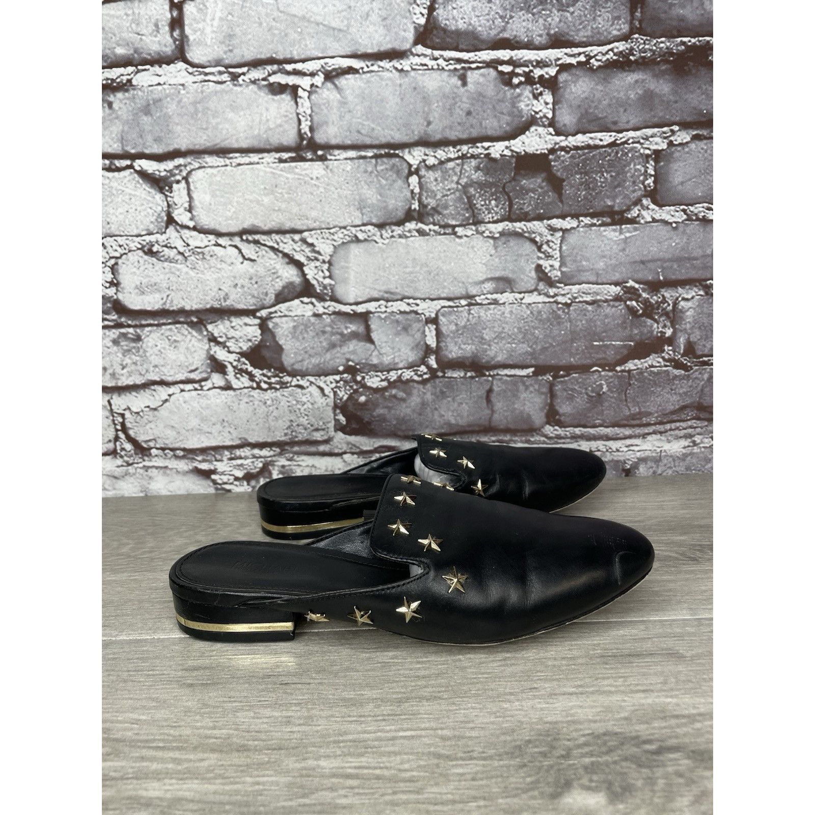 Michael Kors Michael Kors Natasha Admiral Black Leather Studded Stars Poi Size US 5 / IT 35 - 13 Thumbnail