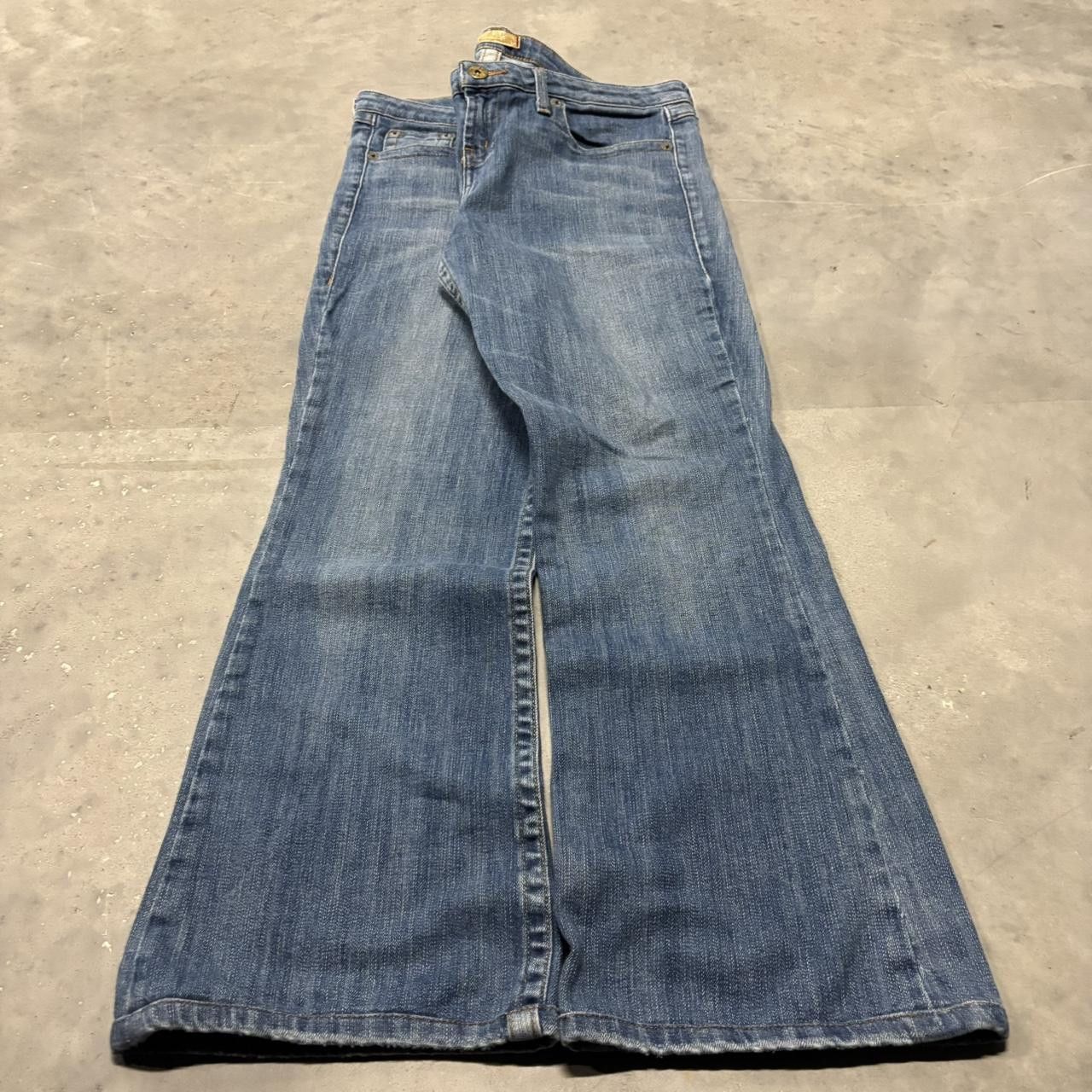 Japanese Brand × Vintage Crazy Vintage Y2K/2000s Medium Wash Bootcut Flared Denim Jeans! Size US 36 / EU 52 - 3 Thumbnail