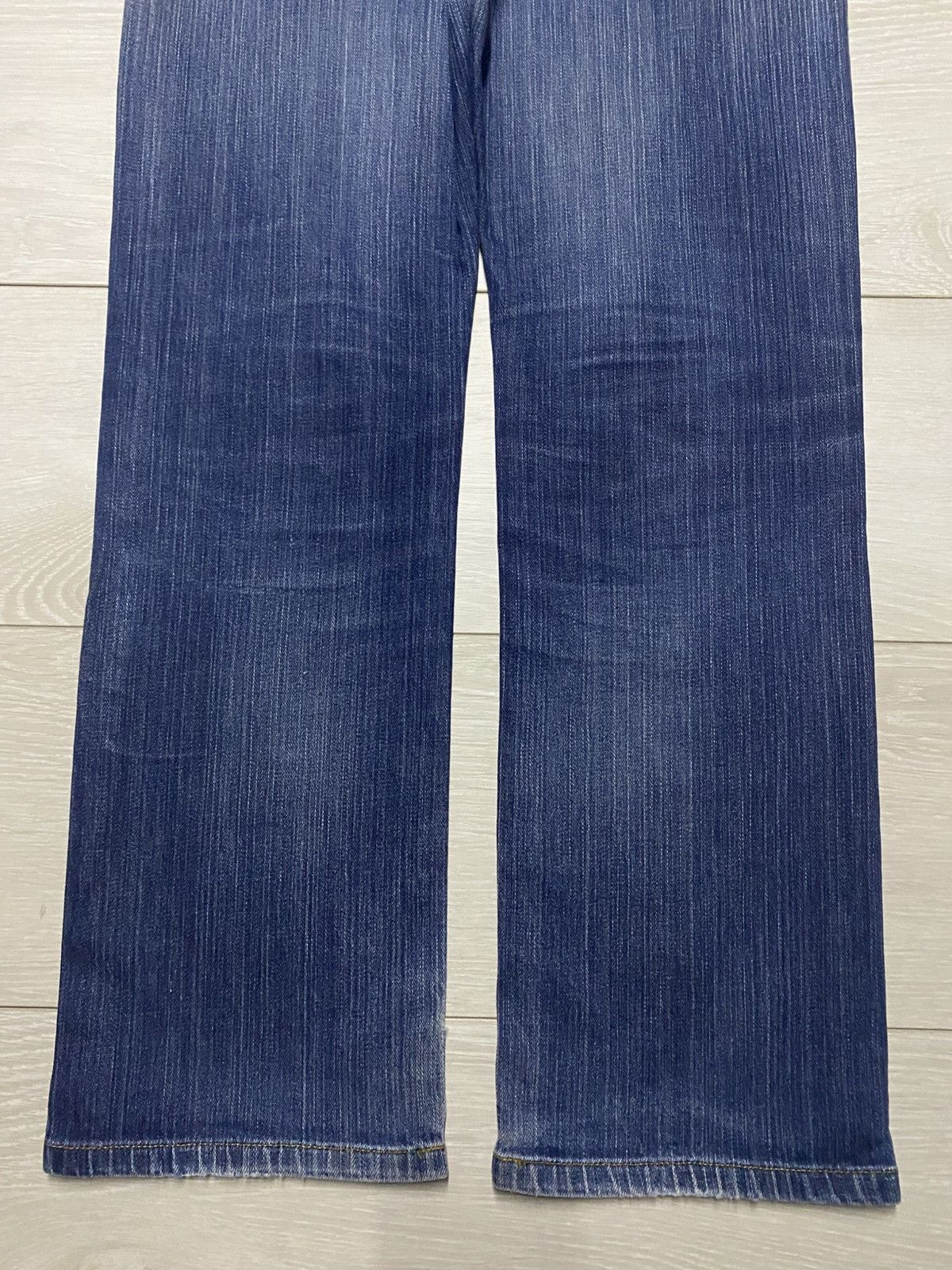 Japanese Brand Vintage Uniqlo S001 Blue Wash Straigt Slim Jeans Size US 32 / EU 48 - 6 Thumbnail