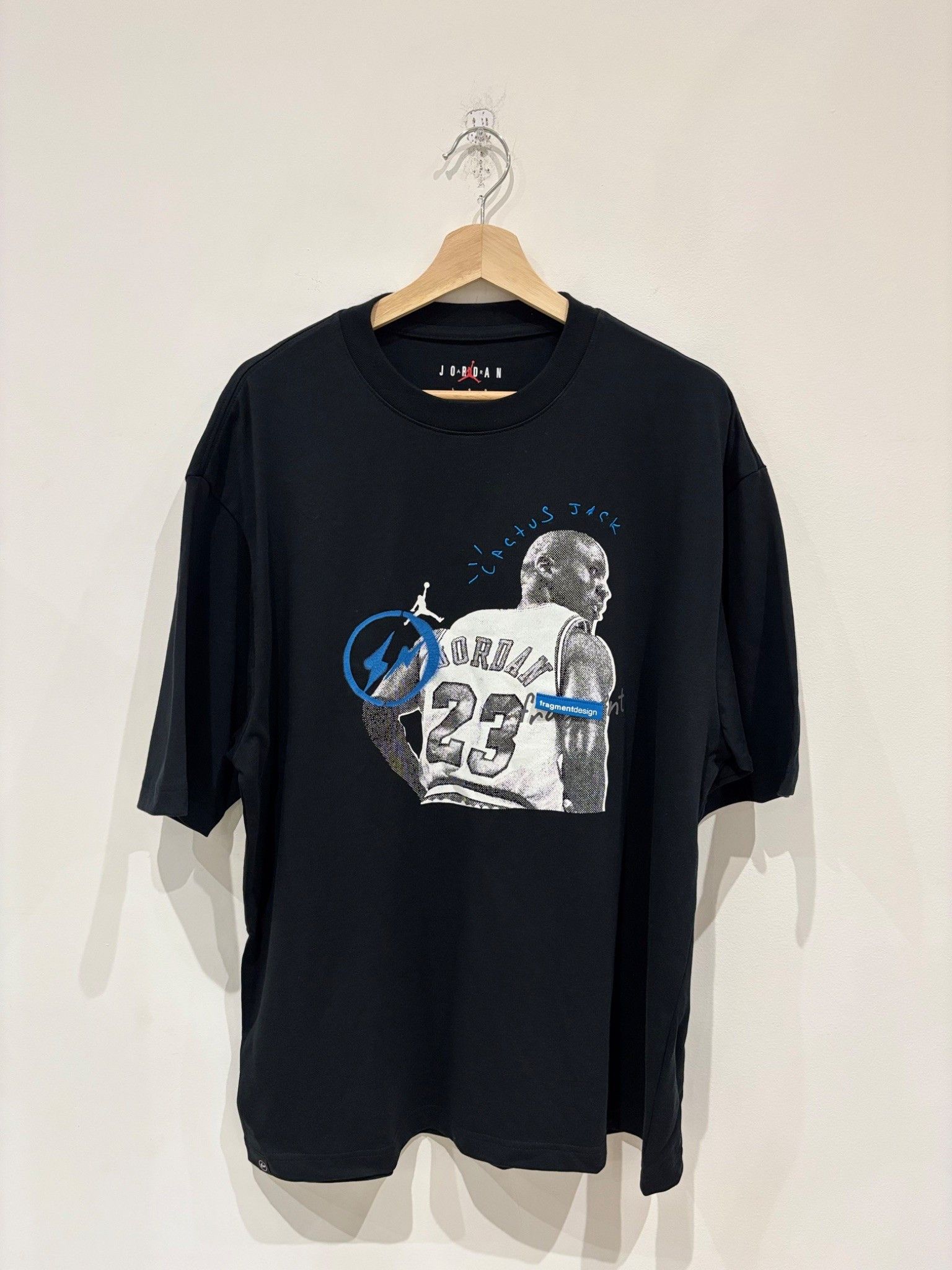 Travis Scott Travis Scott x Jordan x Fragment T-shirt Black Size US L / EU 52-54 / 3 - 1 Thumbnail