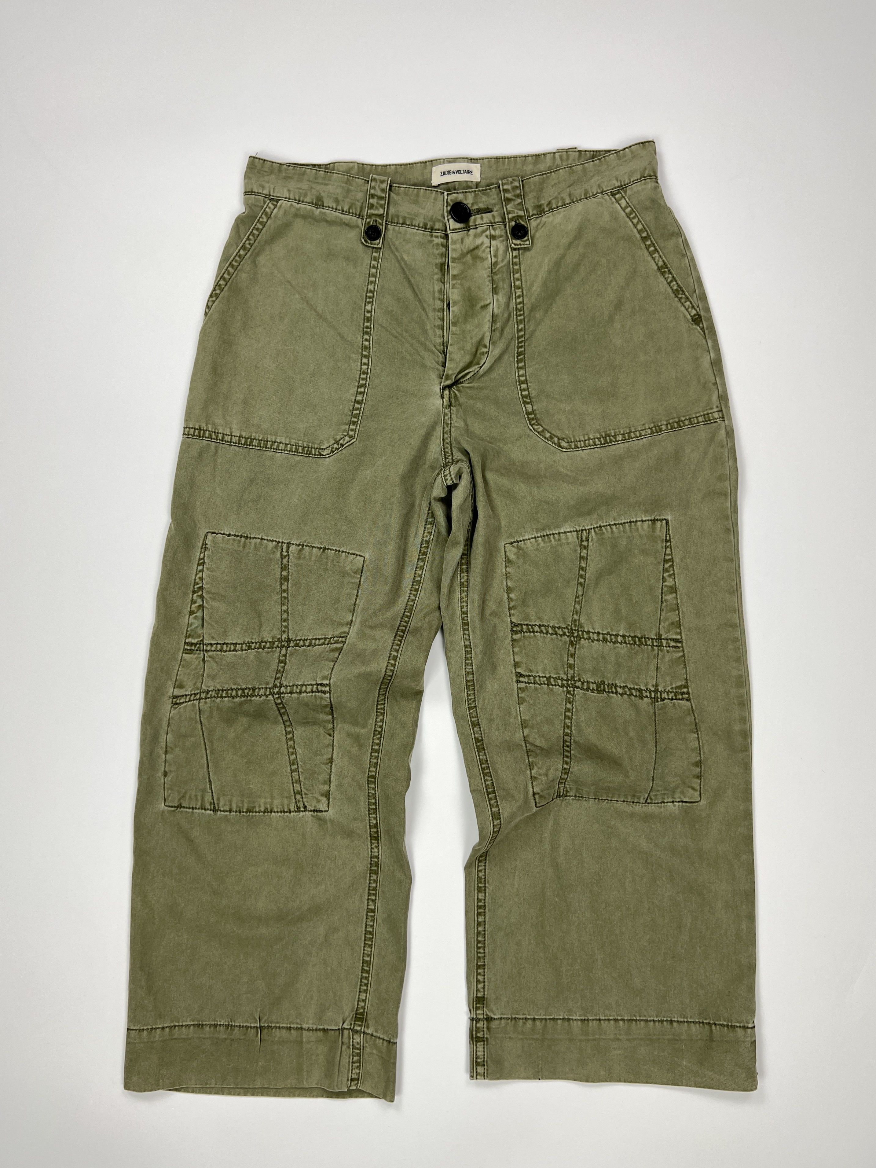 Zadig & Voltaire Zadig Voltaire Pia Mili Short Trousers Khaki Pants Size 26" / US 2 / IT 38 - 2 Thumbnail