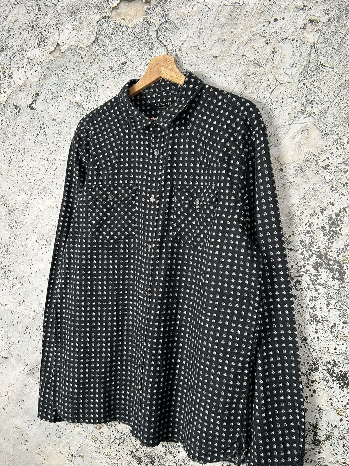 Allsaints Allsaints Dots Avantgarde Grunge Shirt Rock Punk Designer Size US XL / EU 56 / 4 - 2 Thumbnail