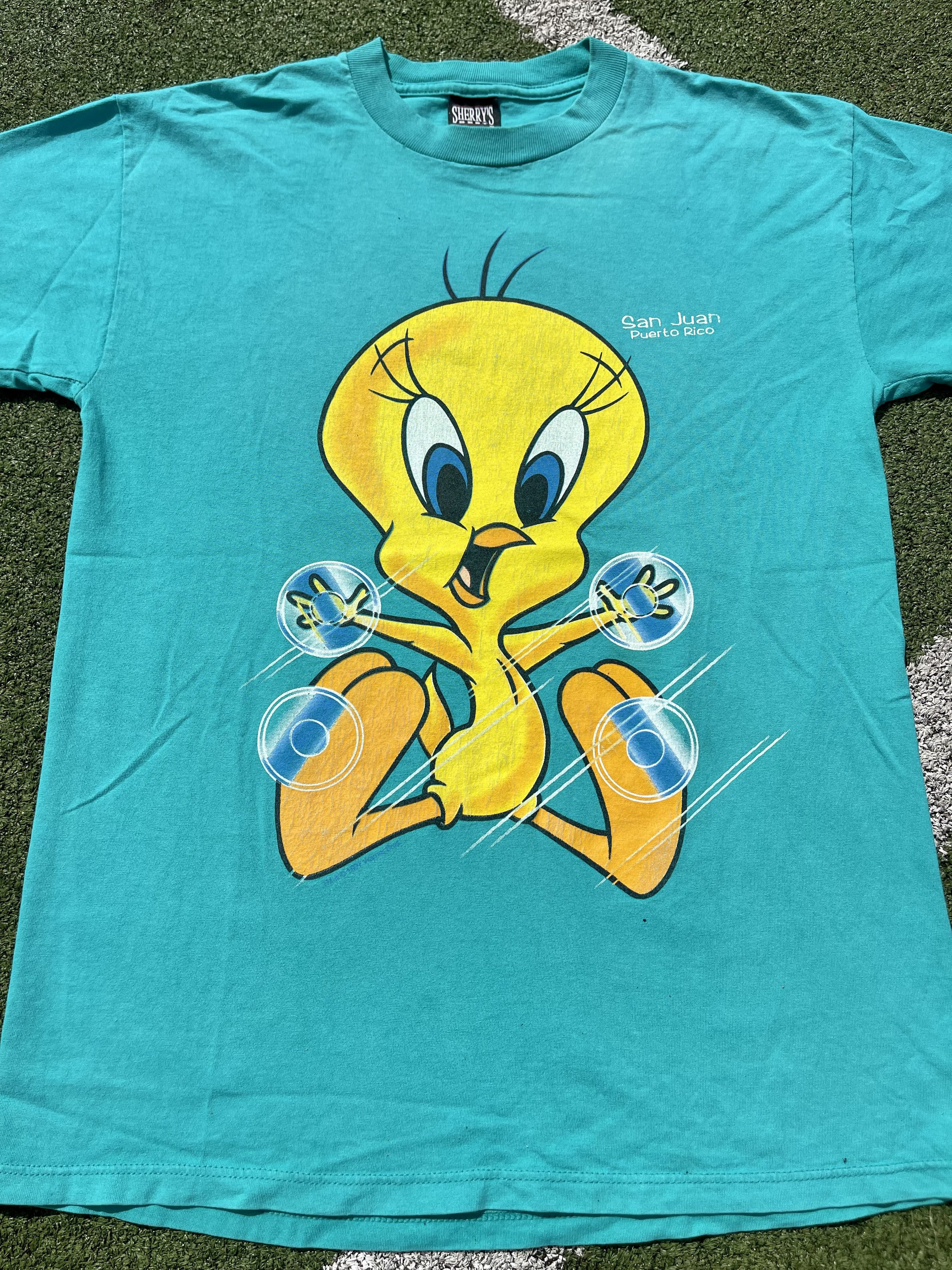 Vintage × Warner Bros 1997 Looney Tunes Tweety Warner Bros 90's Disney T-Shirt Size US M / EU 48-50 / 2 - 3 Thumbnail