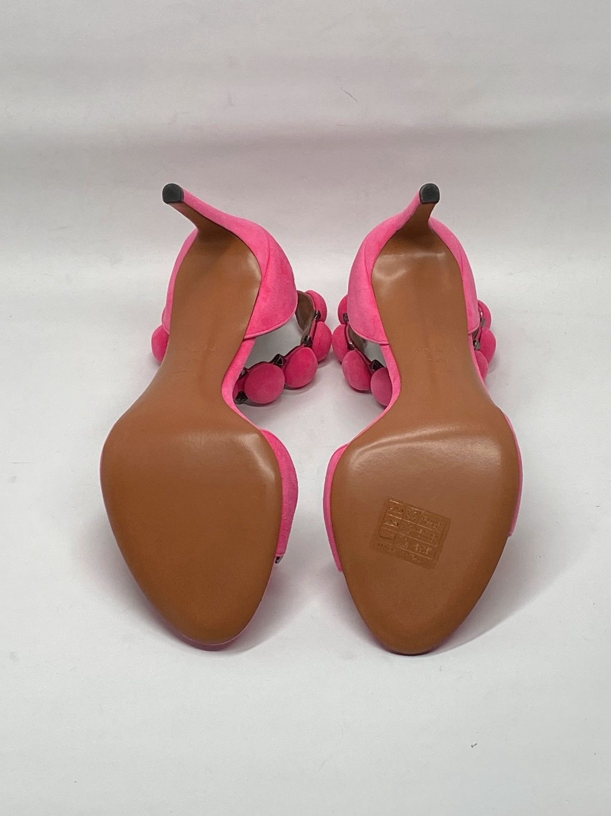 Alaia Alaia Bombe 90 Studded Suede Leather Sandals size 38.5 Size US 8.5 / IT 38.5 - 15 Thumbnail