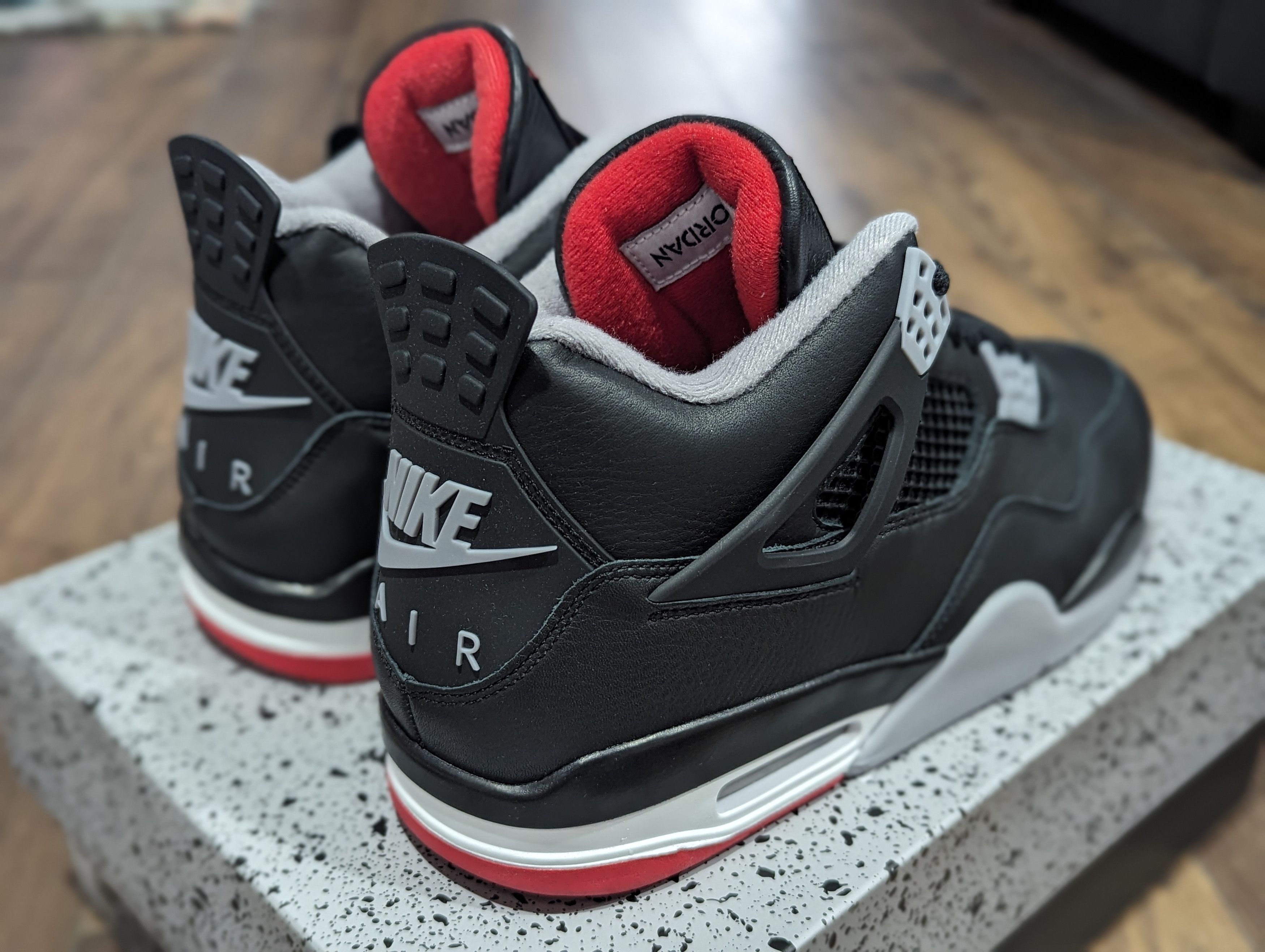Jordan Brand × Nike Nike Air Jordan 4 Retro Bred Reimagined Size US 11 / EU 44 - 3 Thumbnail