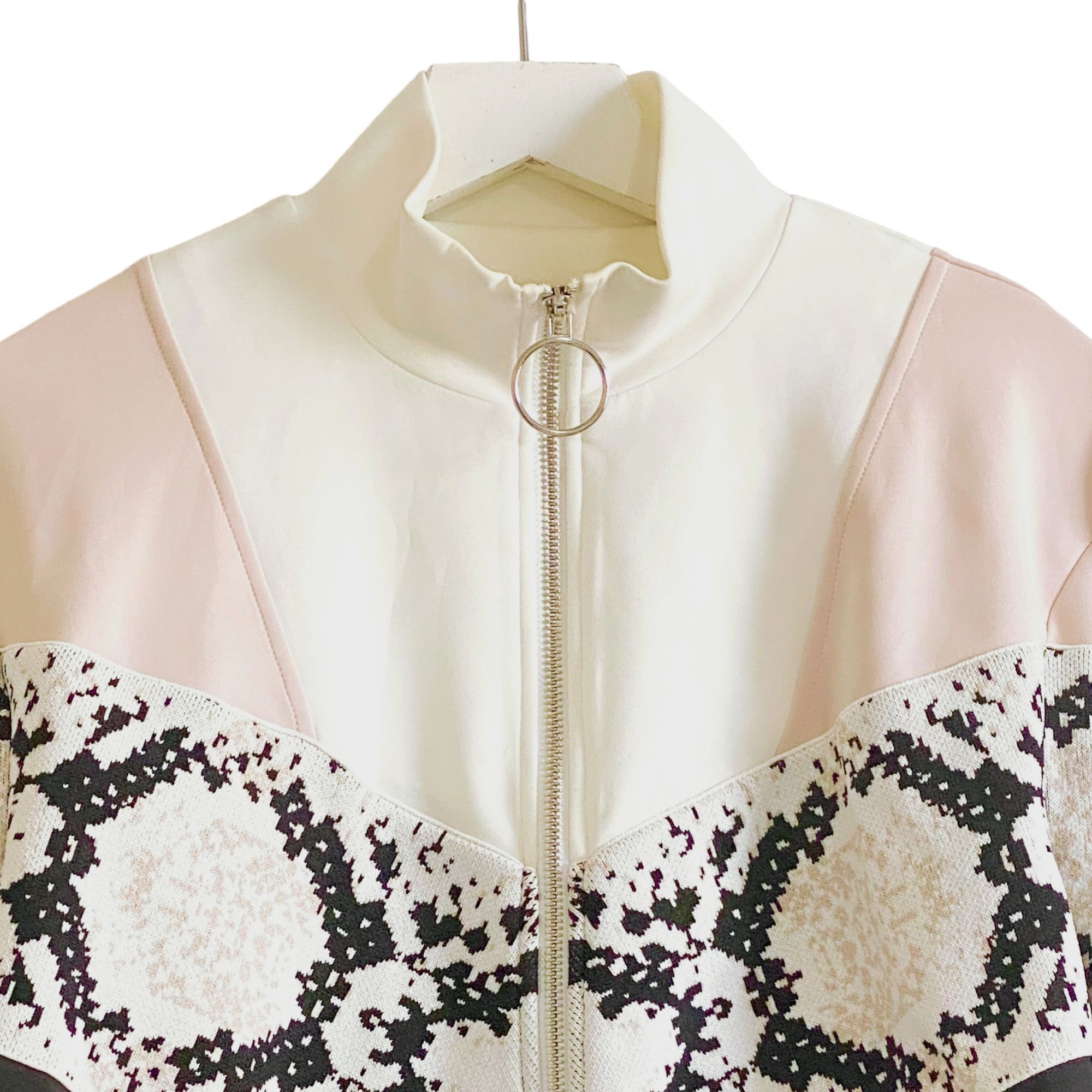 Maje Maje Thelo Color-Blocked Neoprene Zip Track Jacket size 2/M, Size M / US 6-8 / IT 42-44 - 6 Thumbnail