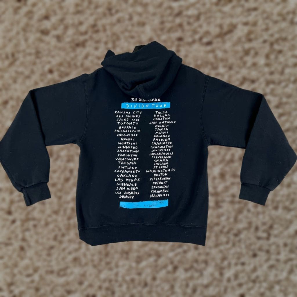 Vintage Ed Sheeran Hoodie Shirt Adult Small Black Cotton Blend Jersey Logo Pocket Zip Full Zip Pullover 2017 Tour Black Mens Size US S / EU 44-46 / 1 - 1 Thumbnail