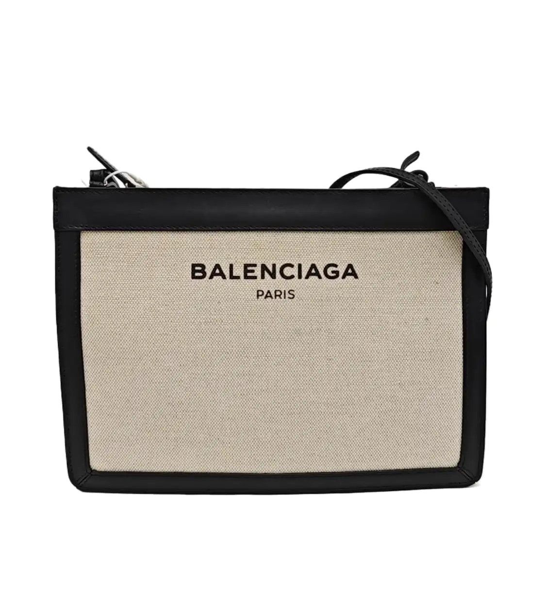 Balenciaga Cabas Medium White Fabric Crossbody Bag Shoulder Bag Silver Hardware, Women's