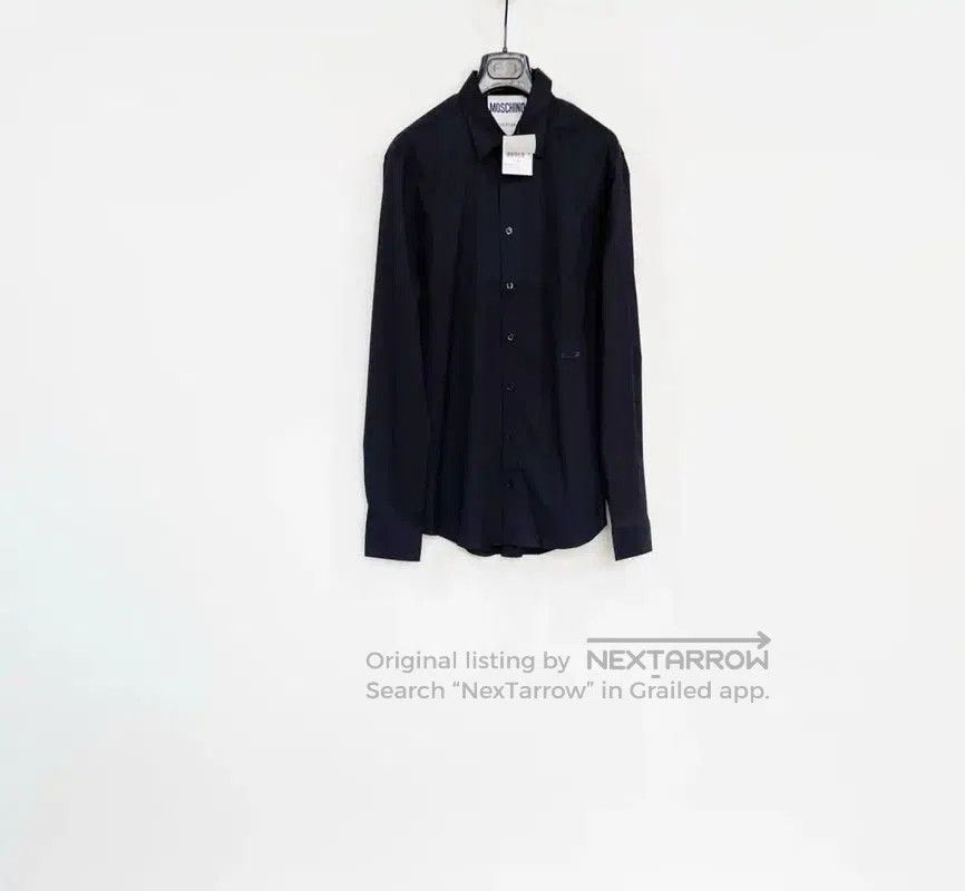 Moschino Moschino Black Cotton Long Sleeve Shirt . Size US M / EU 48-50 / 2 - 1 Thumbnail