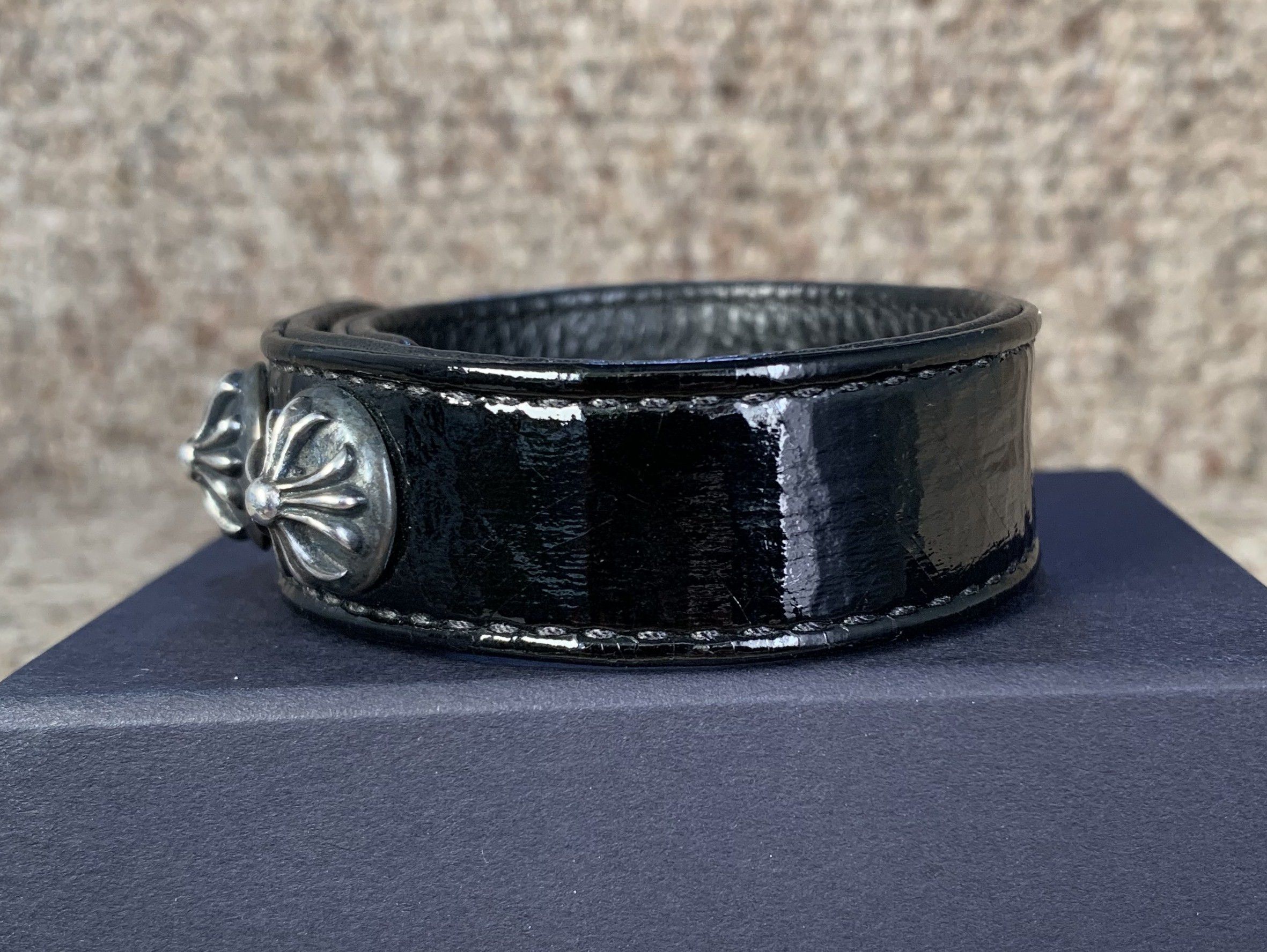 Chrome Hearts Chrome Hearts Patent Leather Silver Snap Bracelet Size ONE SIZE - 4 Thumbnail