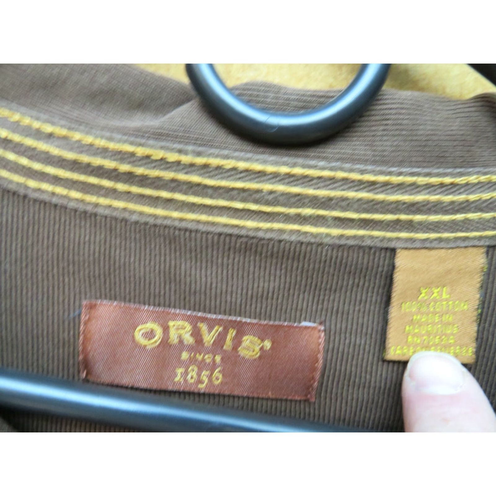 Orvis VINTAGE Orvis Shirt Brown Long Sleeve Button-Down Collared Dress Shirt Men XXL Brown collared Shirt Mens 2XL Long Sleeve Button-Down Size US XXL / EU 58 / 5 - 5 Thumbnail