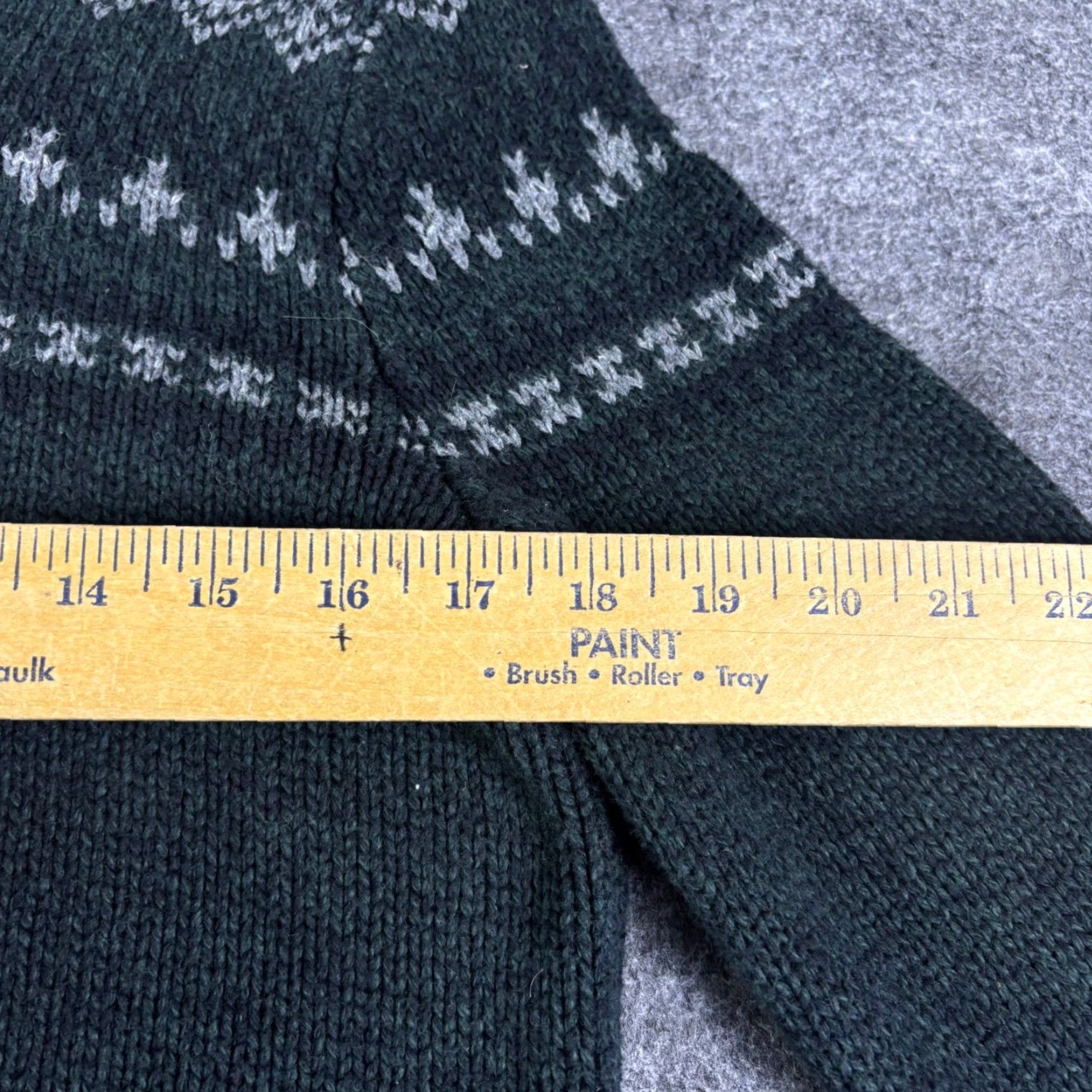American Eagle Outfitters American Eagle Mens Small Green Fair Isle Shawl Collar Sweater Athletic Fit Size US S / EU 44-46 / 1 - 3 Thumbnail