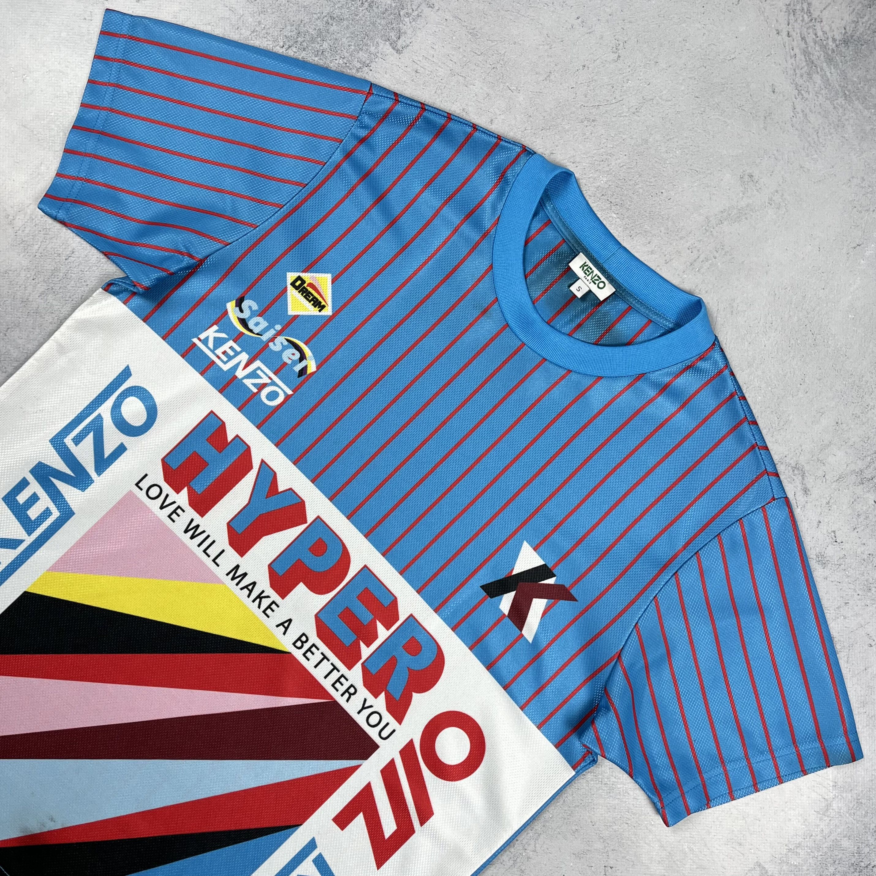 Kenzo Kenzo Stripped “Love Will Make A Better You” Jersey Shirt Size US S / EU 44-46 / 1 - 7 Thumbnail
