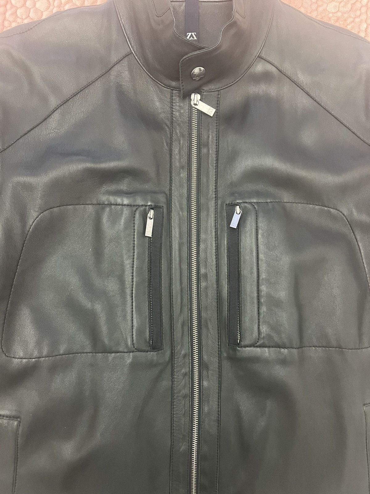 Ermenegildo Zegna Zegna Sport Leather Jacket XL Size US XL / EU 56 / 4 - 4 Thumbnail