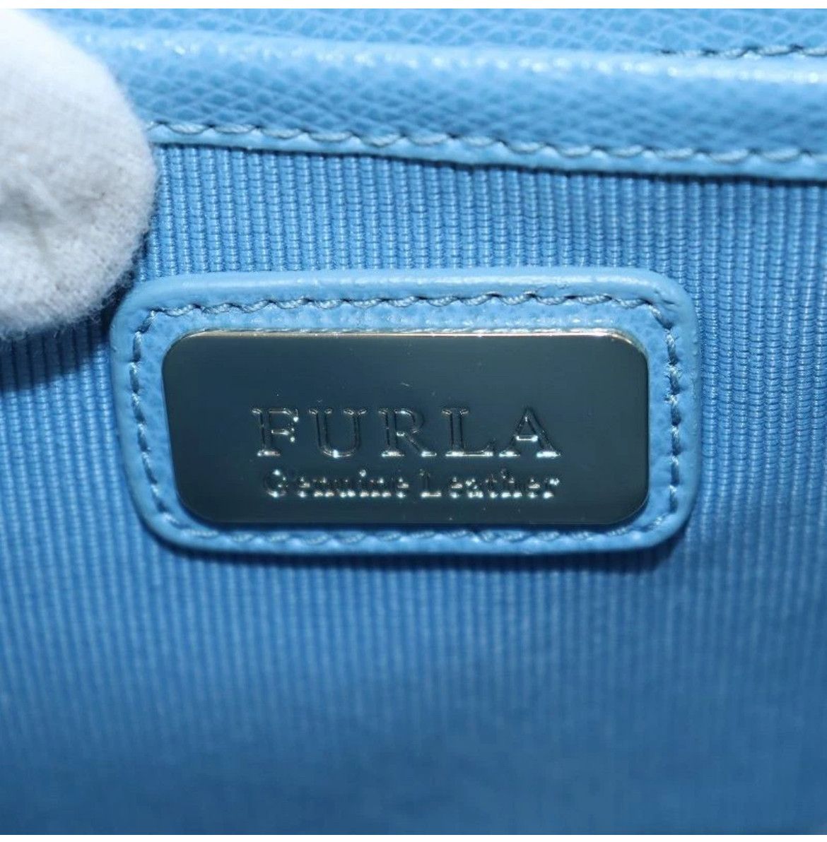 Furla Furla Metropolis Soft Leather Crossbody Bag - Muted Blue Size ONE SIZE - 6 Thumbnail