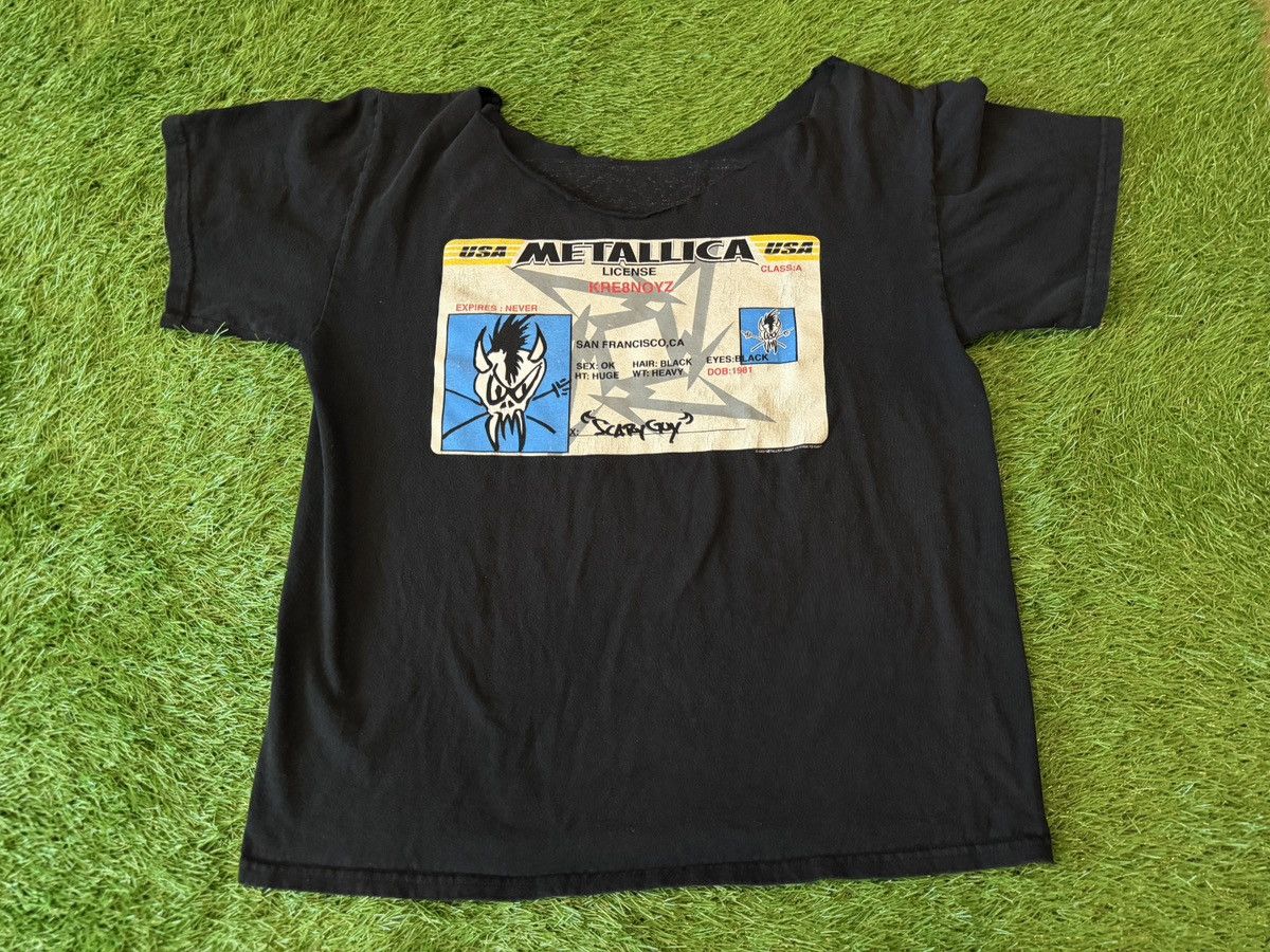 Band Tees 2003 METALLICA Vintage Driver License San Fran Thrashed Tee Size US L / EU 52-54 / 3 - 1 Thumbnail