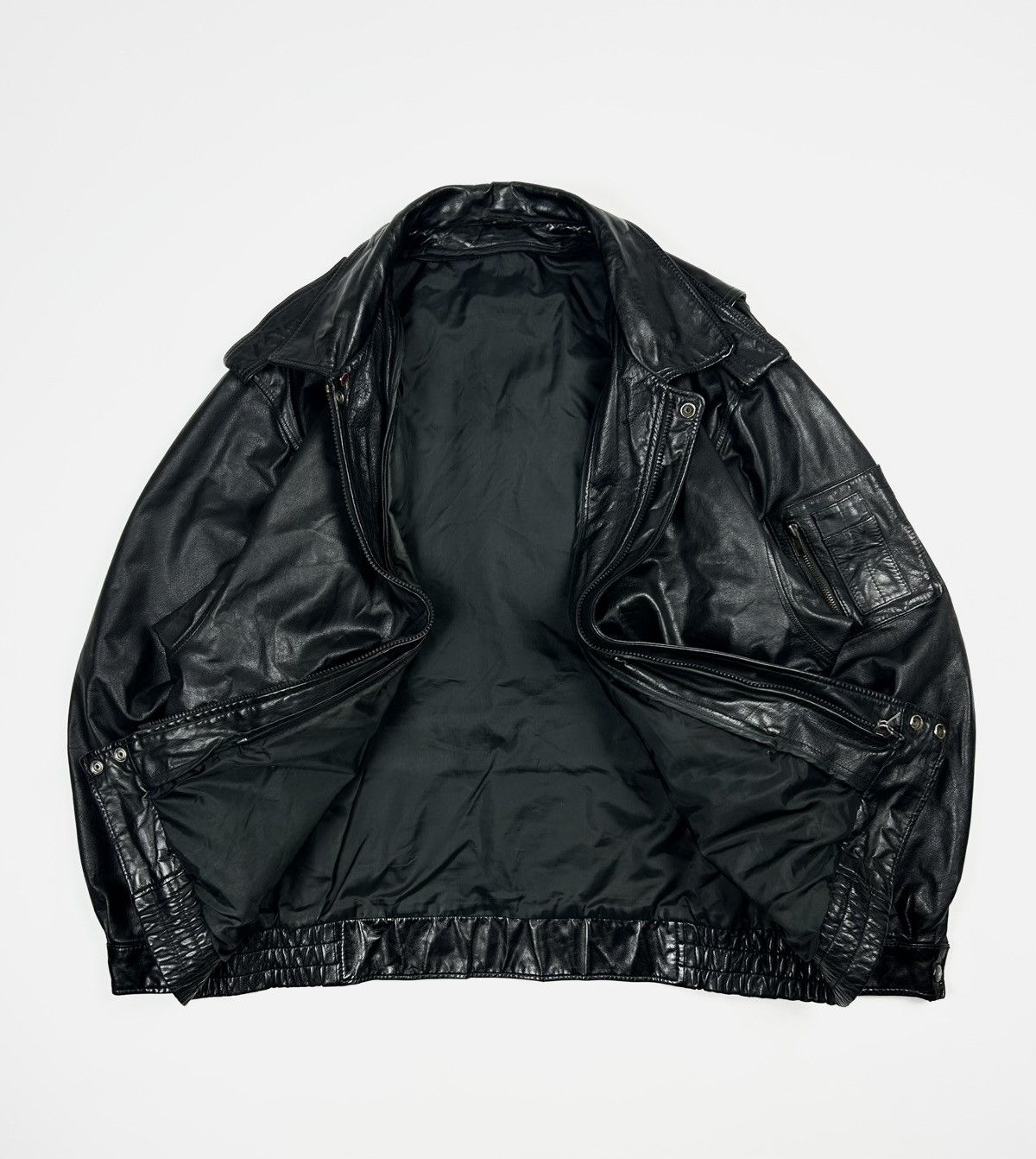 Avirex × Belstaff × Harley Davidson Vintage Leather Bomber Jacket Frey made in Korea Size US XL / EU 56 / 4 - 3 Thumbnail