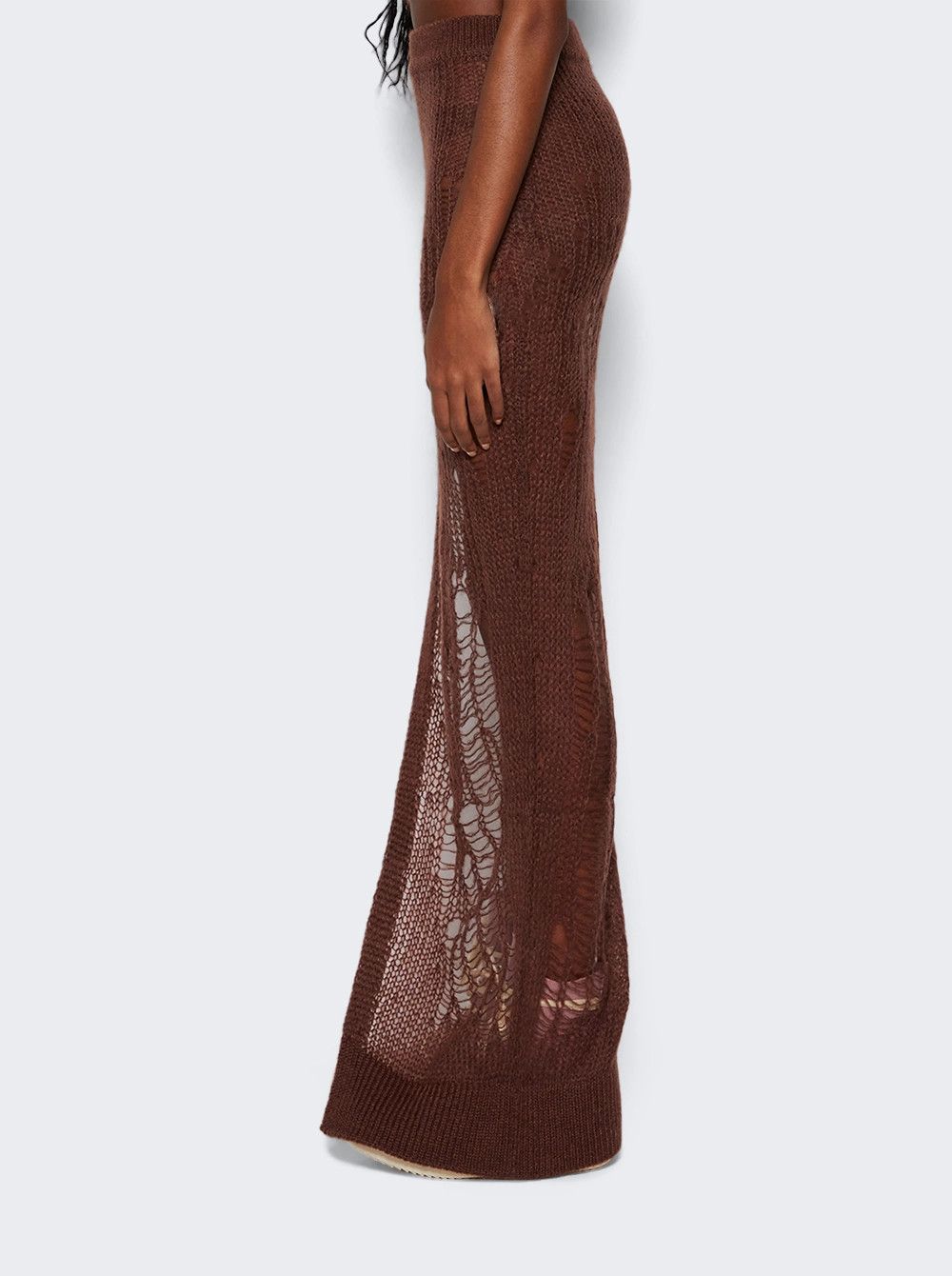 Rick Owens o1mle0426 Spider Ziggy Skirt in Brown Size 32" / US 10 / IT 46 - 3 Thumbnail