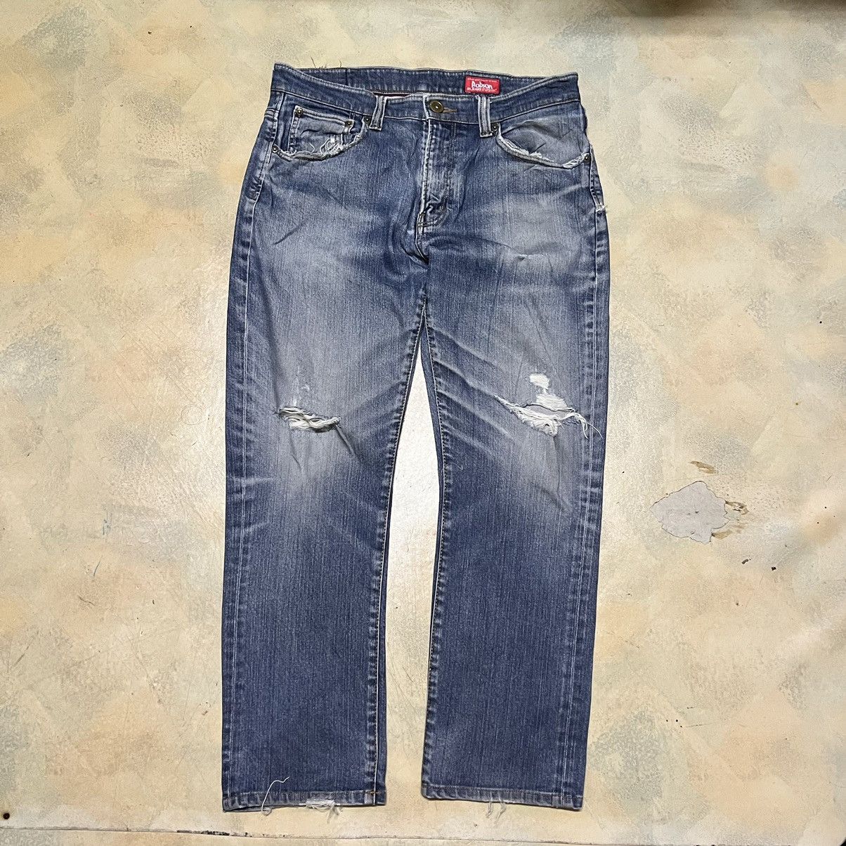 Japanese Brand Vintage Bobson Distressed Blue Denim Jeans Size US 34 / EU 50 - 1 Thumbnail