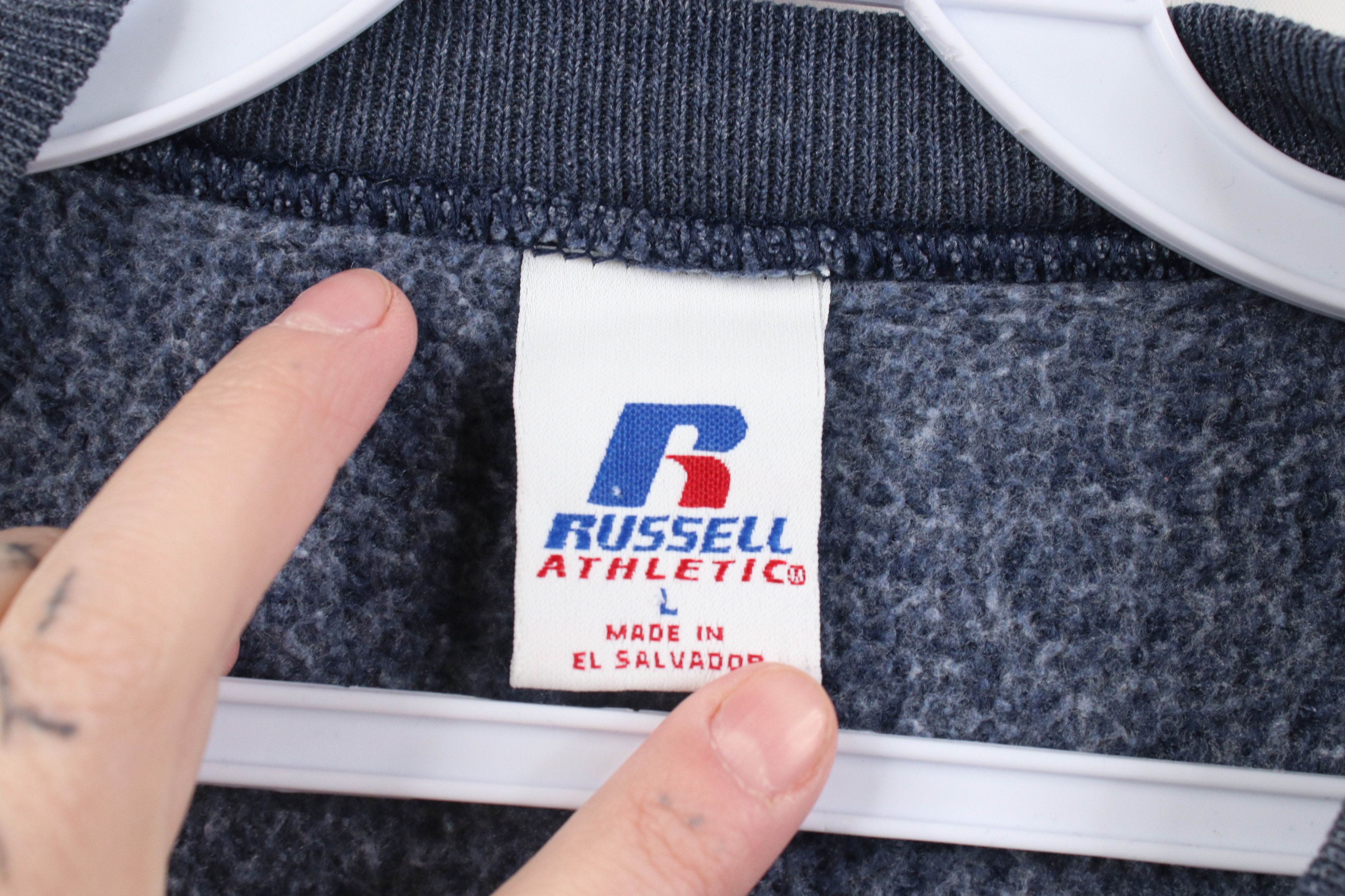 Russell Athletic Vintage 90s Y2K Russell Athletic Crewneck Sweatshirt Blue Size US L / EU 52-54 / 3 - 7 Thumbnail