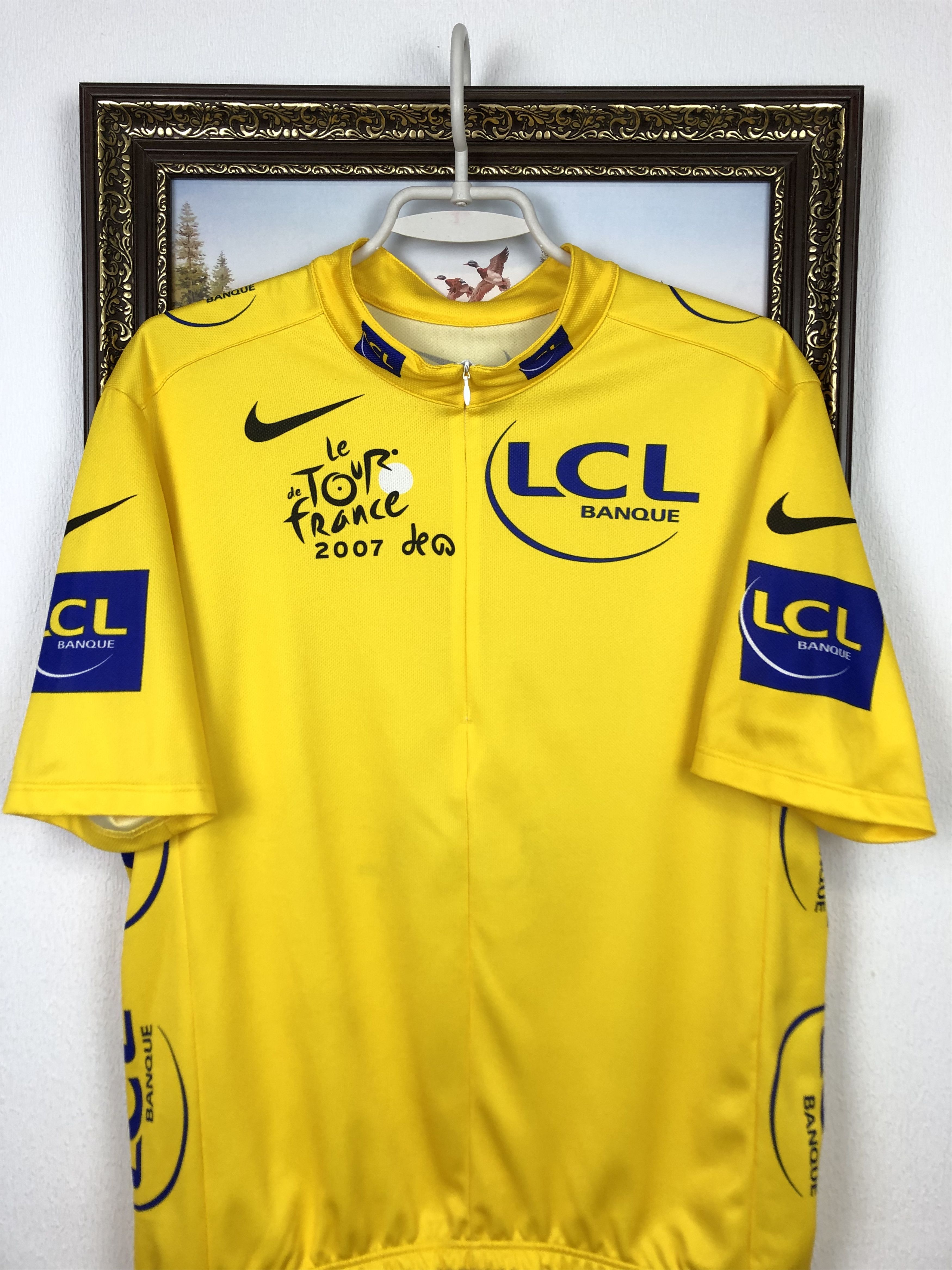 Nike Vintage Nike Banque Cycling Shirt Tour de France 2007 Jersey Size US L / EU 52-54 / 3 - 2 Thumbnail
