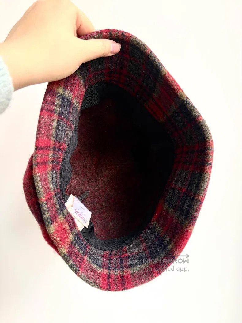 Vivienne Westwood Vivienne Westwood Vintage Red and Grey Plaid Newsboy Cap Size ONE SIZE - 5 Thumbnail