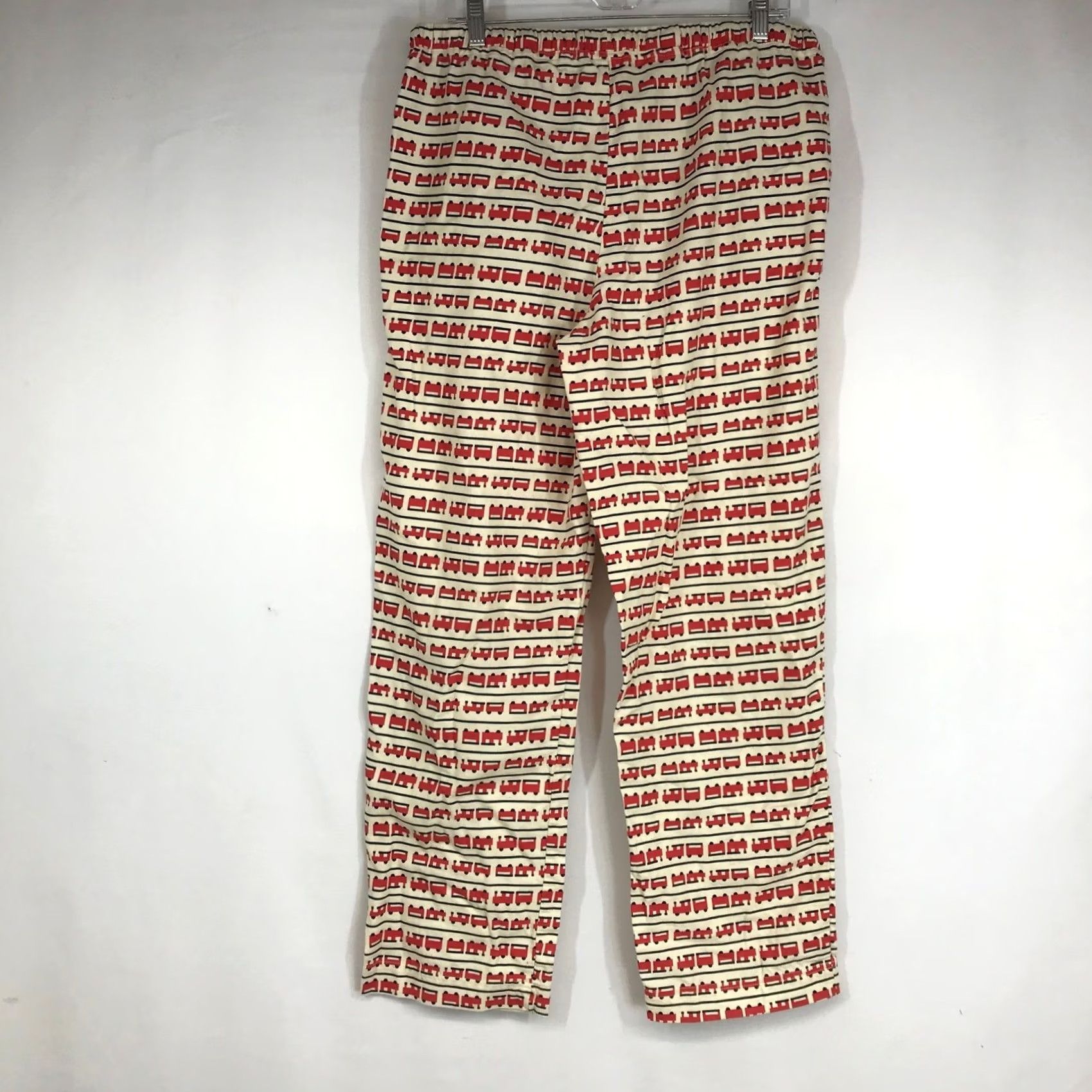Vintage Hanna Andersson Pajama Pants Mens M Red Train Stripe 100% Cotton Lounge Pajama Bottoms Size 32" / US 10 / IT 46 - 4 Thumbnail